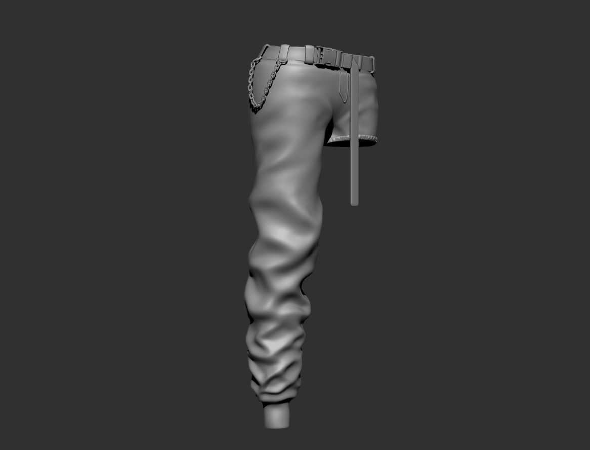Female Combats Pants 3D model_5