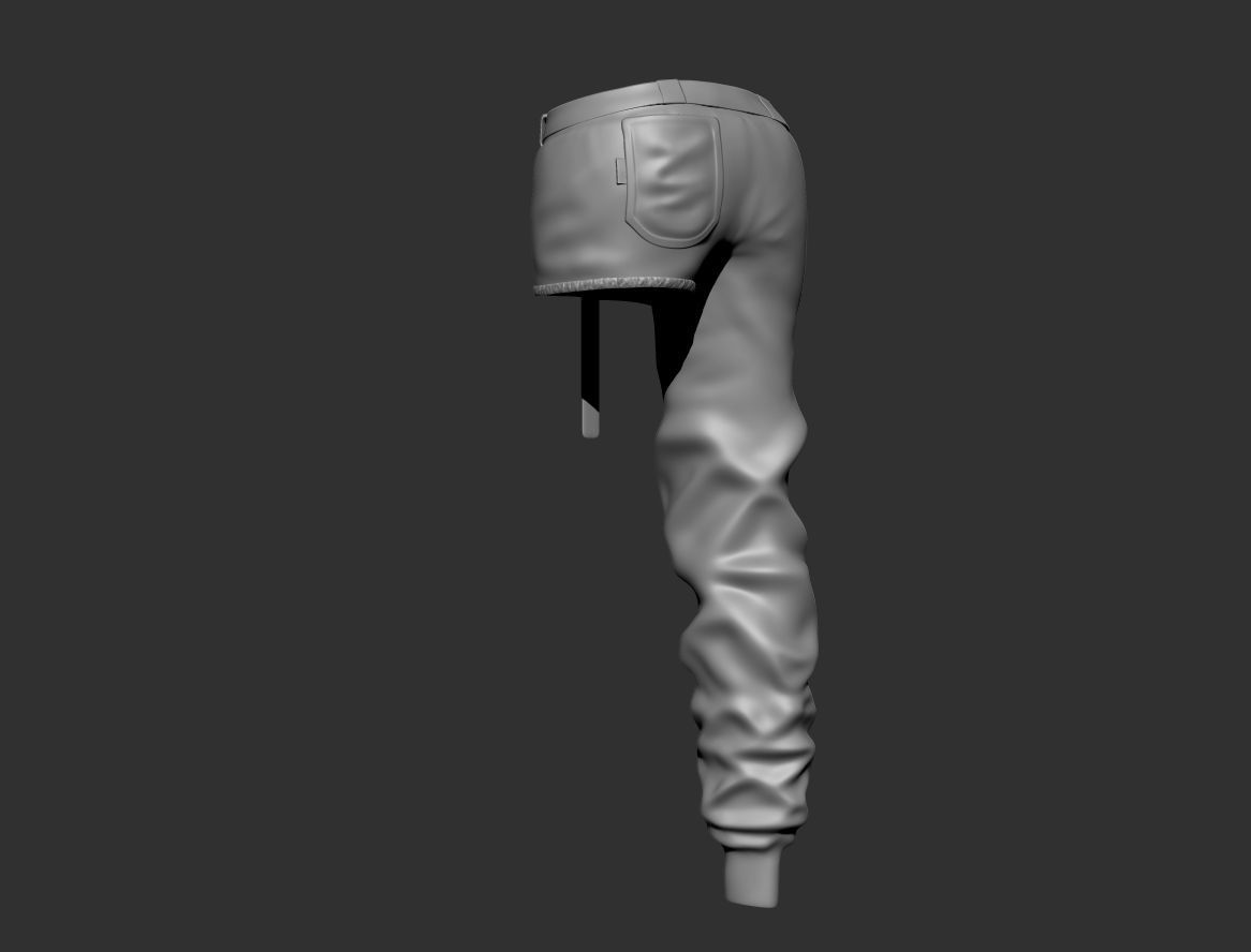 Female Combats Pants 3D model_9