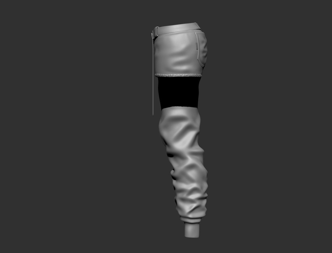 Female Combats Pants 3D model_10