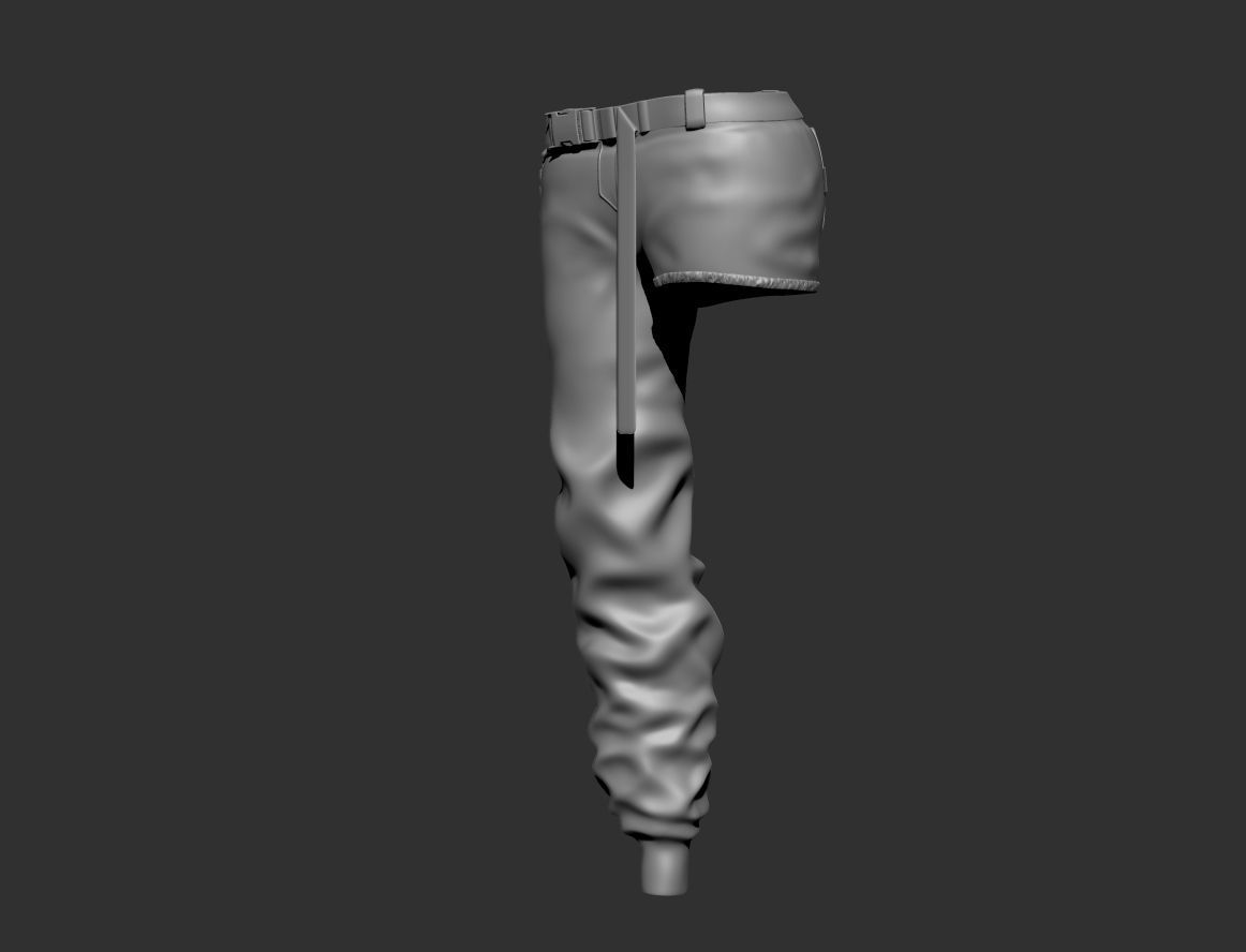 Female Combats Pants 3D model_11