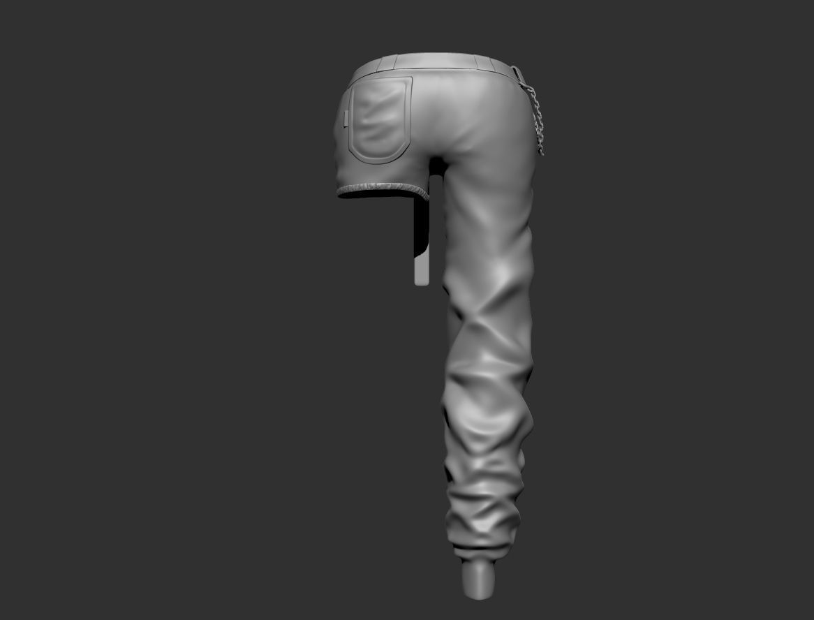 Female Combats Pants 3D model_8
