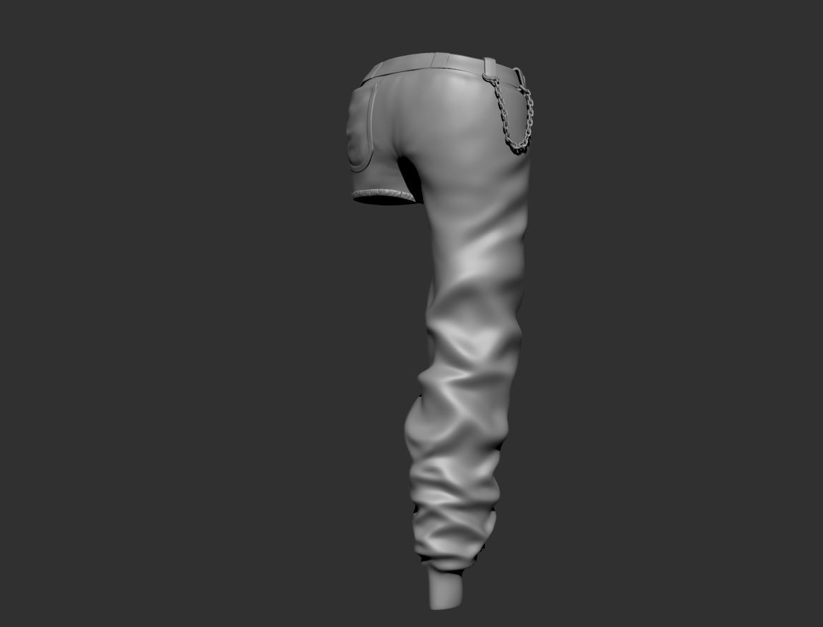 Female Combats Pants 3D model_7