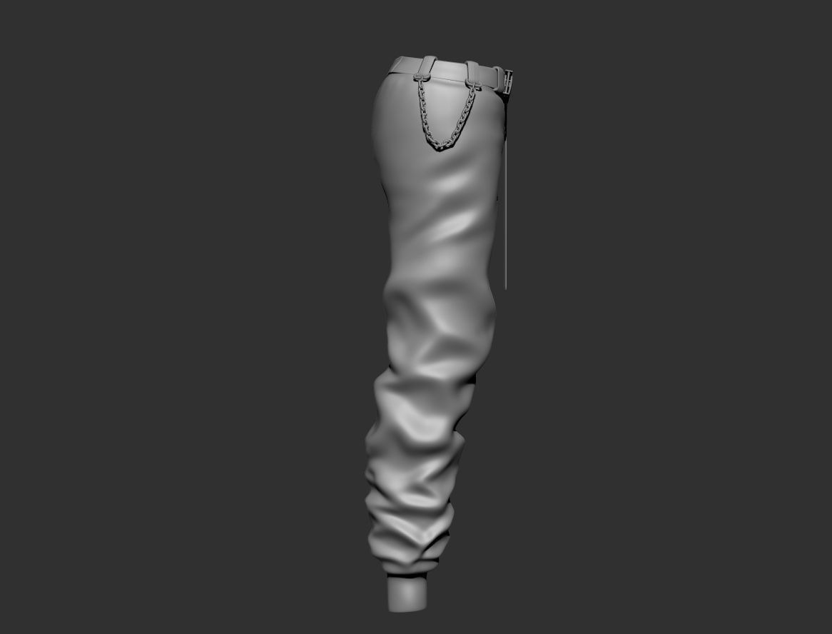 Female Combats Pants 3D model_6