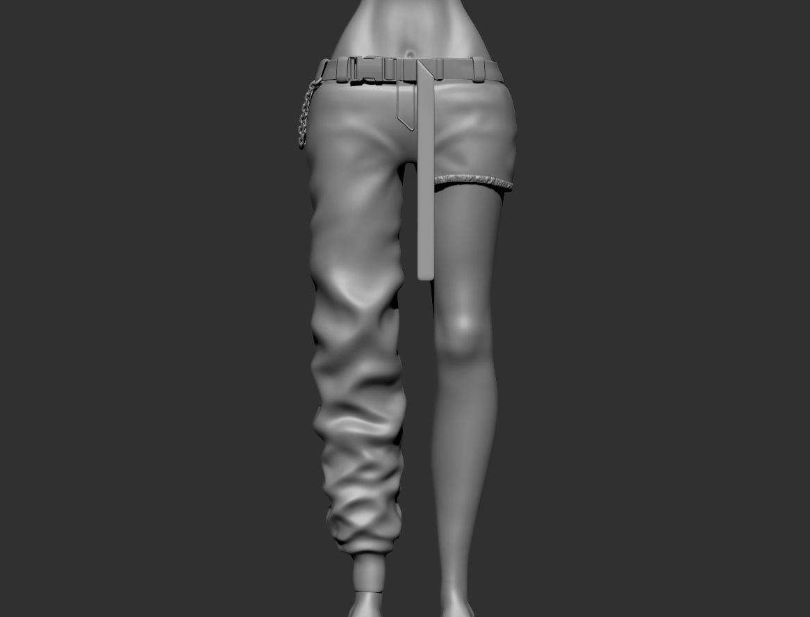 Female Combats Pants 3D model_15