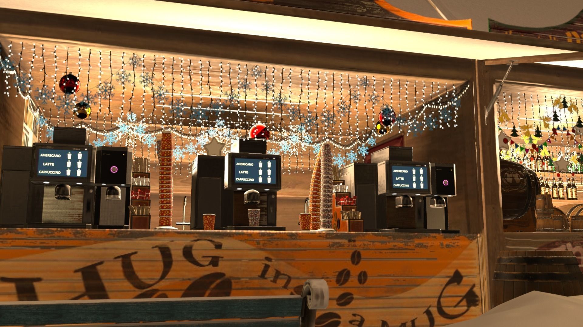 Christmas Mini Market Low-poly 3D model_66