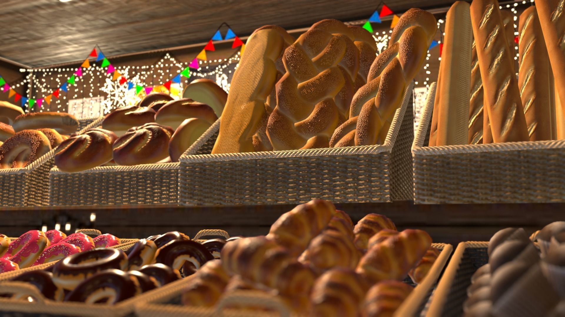 Christmas Mini Market Low-poly 3D model_46