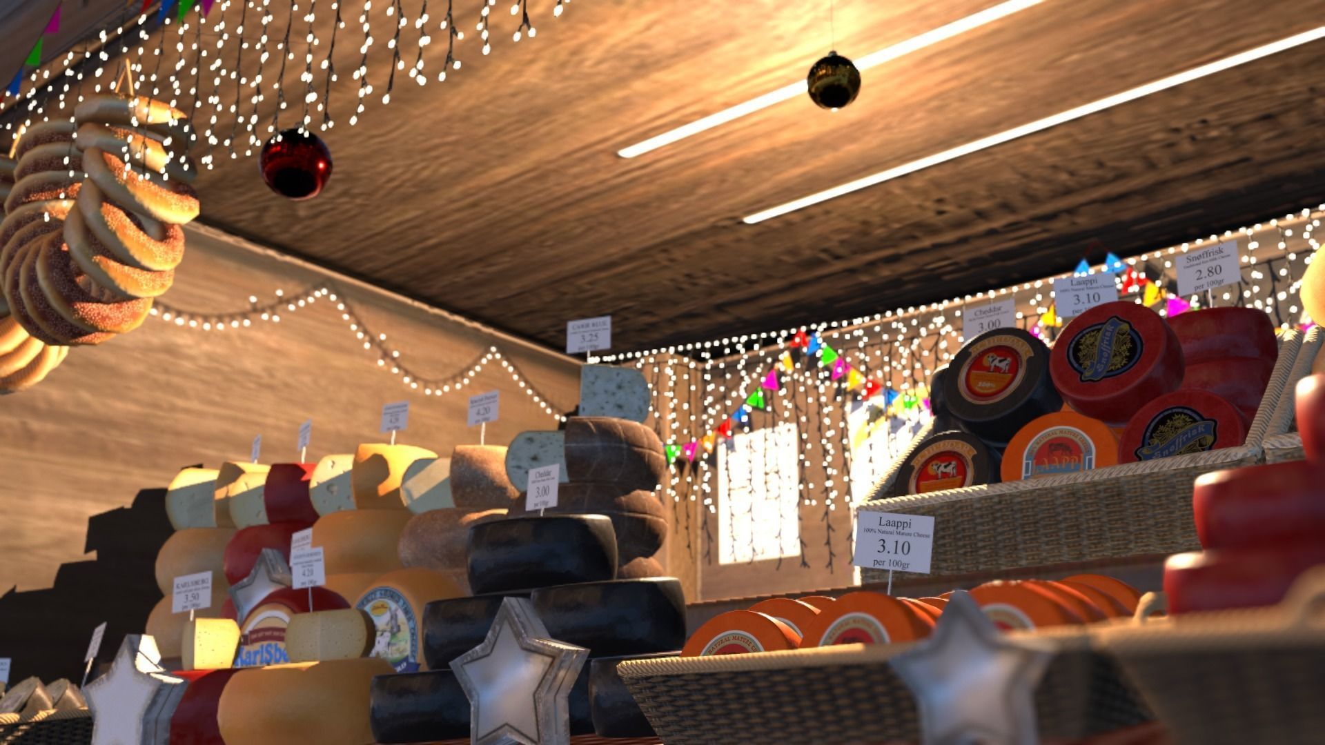 Christmas Mini Market Low-poly 3D model_71