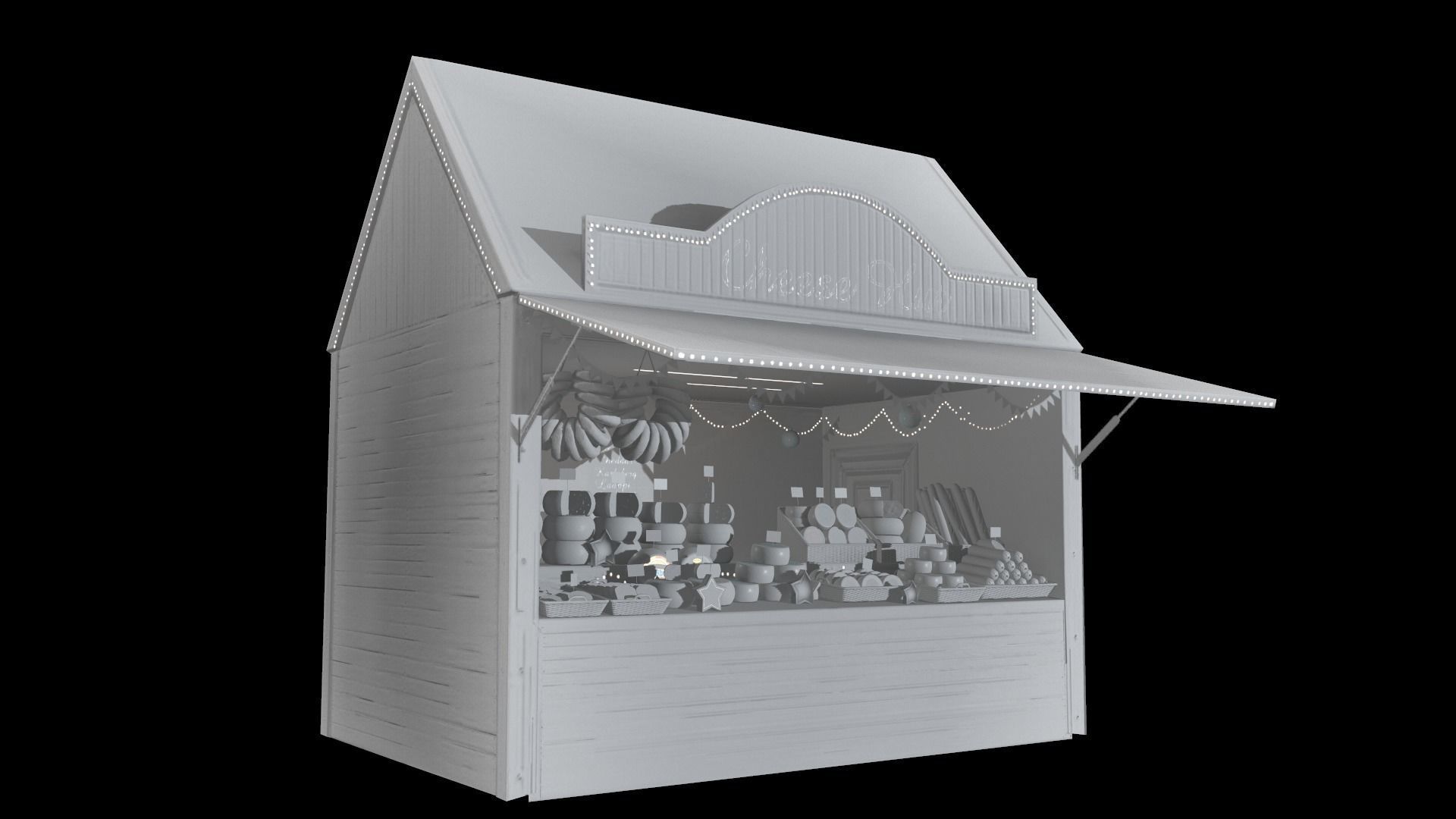 Christmas Mini Market Low-poly 3D model_88