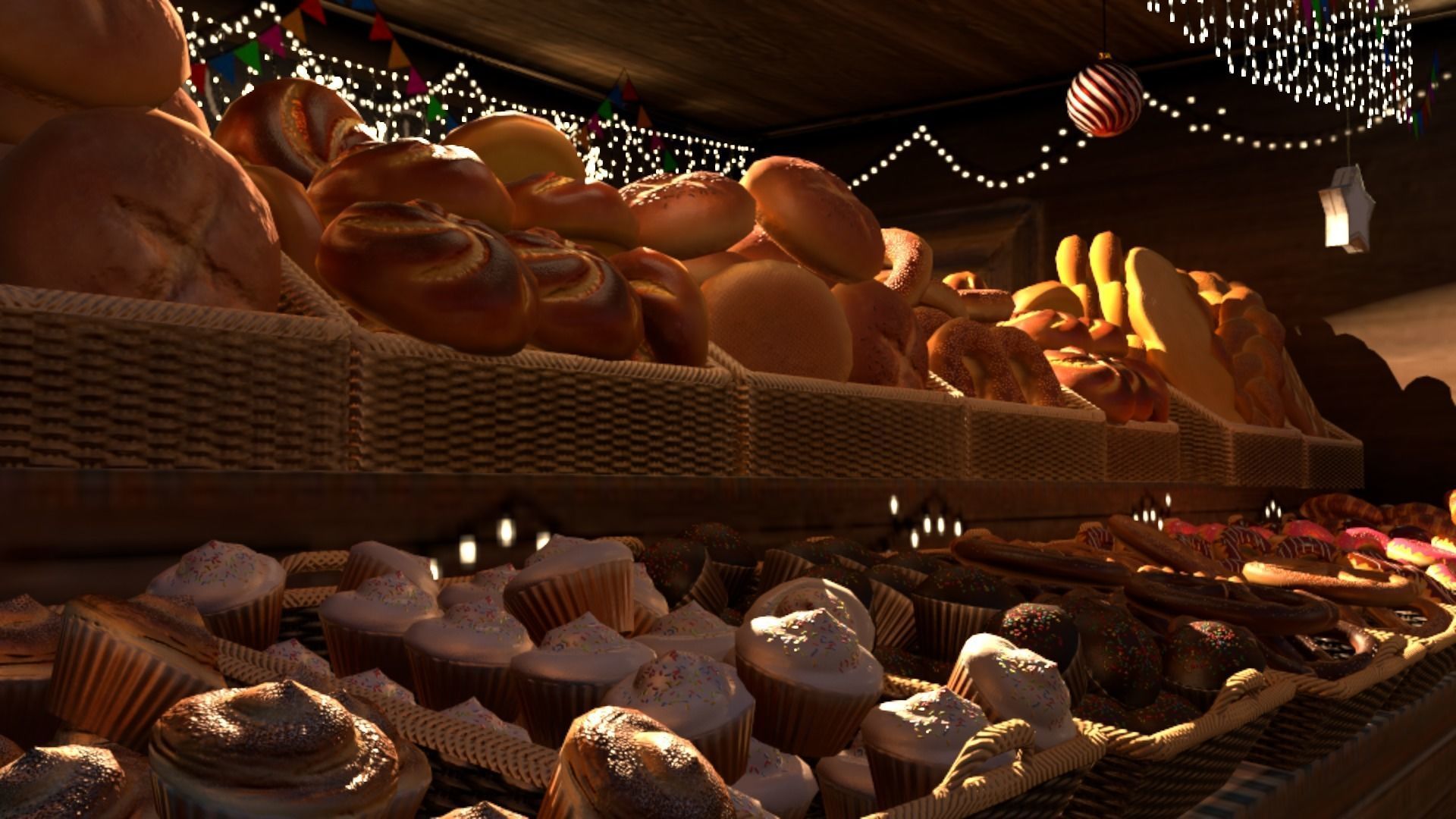 Christmas Mini Market Low-poly 3D model_19