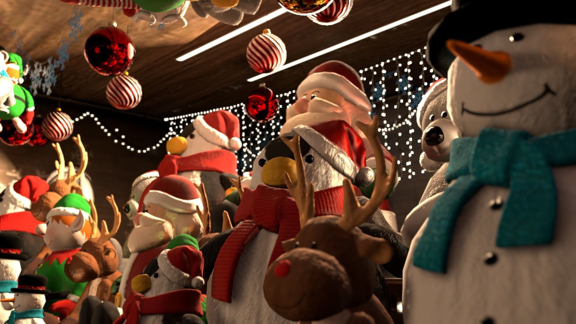 Christmas Mini Market Low-poly 3D model_34