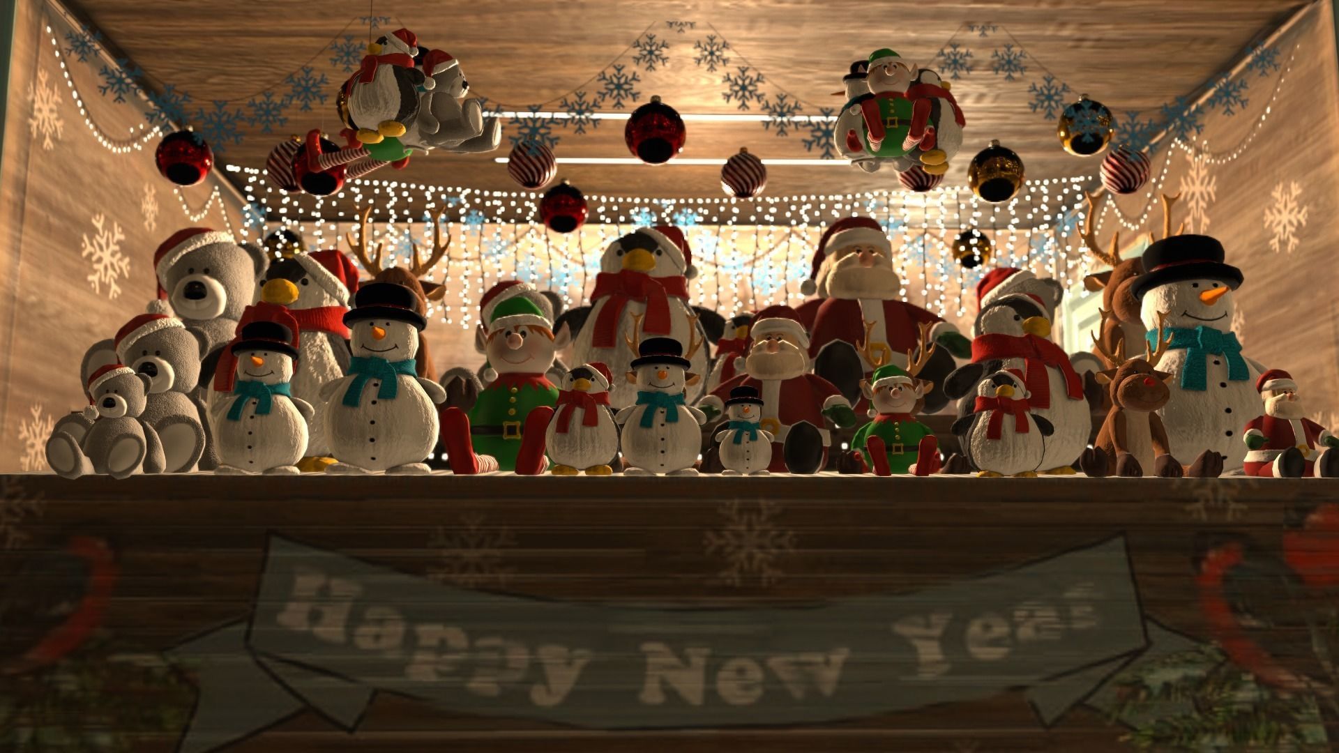 Christmas Mini Market Low-poly 3D model_48