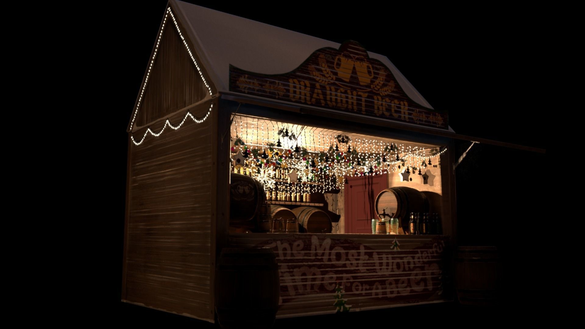 Christmas Mini Market Low-poly 3D model_51