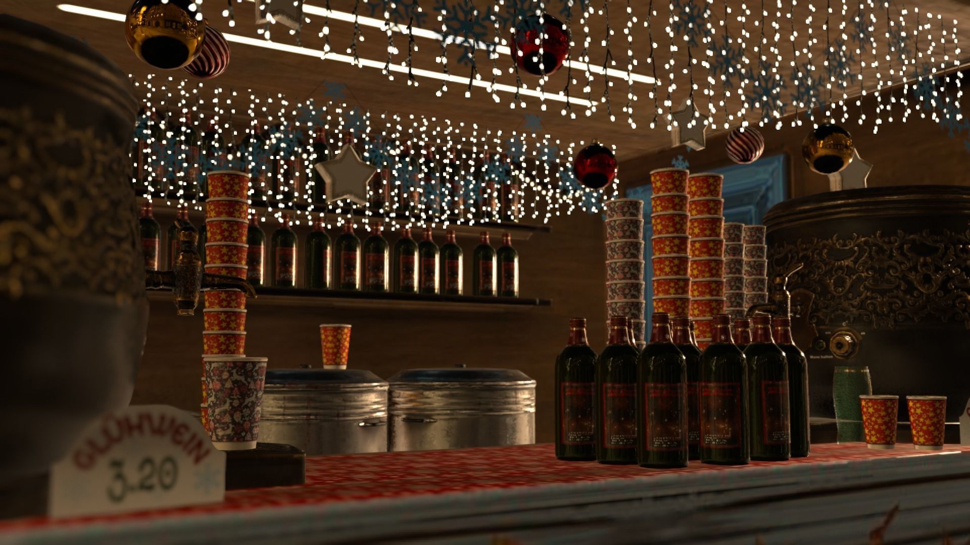 Christmas Mini Market Low-poly 3D model_63