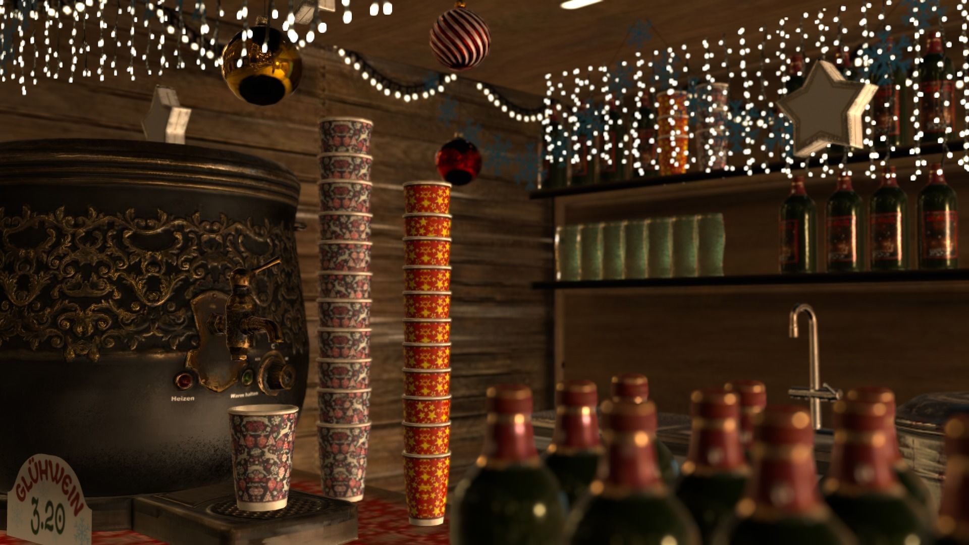 Christmas Mini Market Low-poly 3D model_61