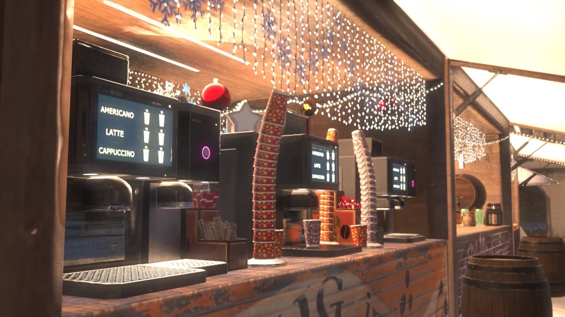 Christmas Mini Market Low-poly 3D model_7