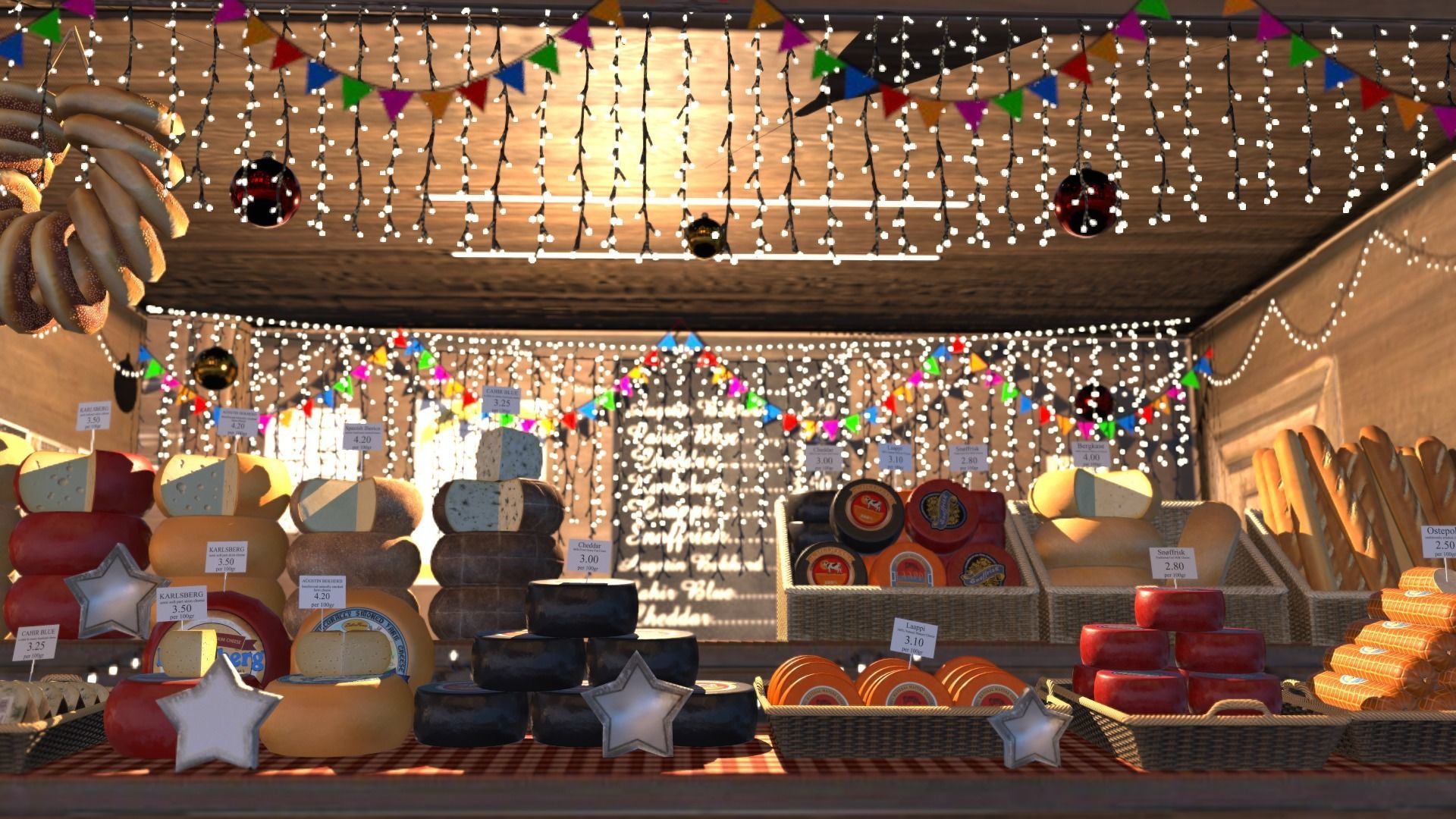 Christmas Mini Market Low-poly 3D model_72