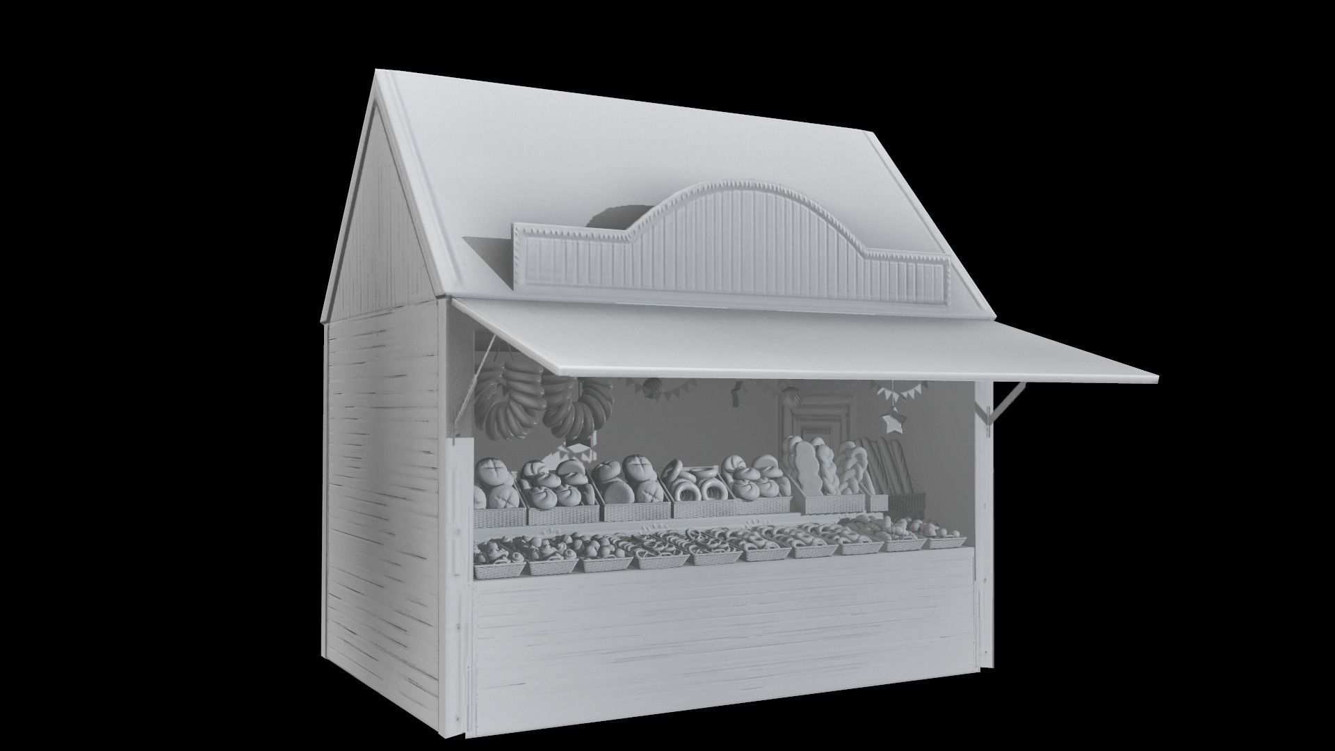 Christmas Mini Market Low-poly 3D model_80