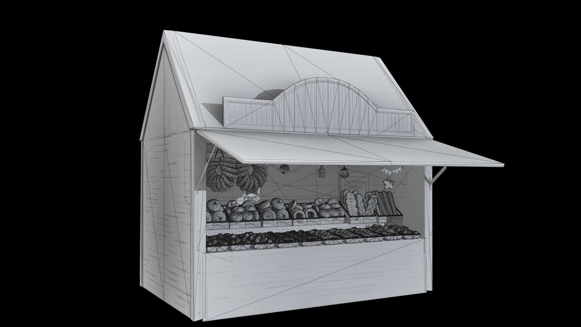 Christmas Mini Market Low-poly 3D model_81