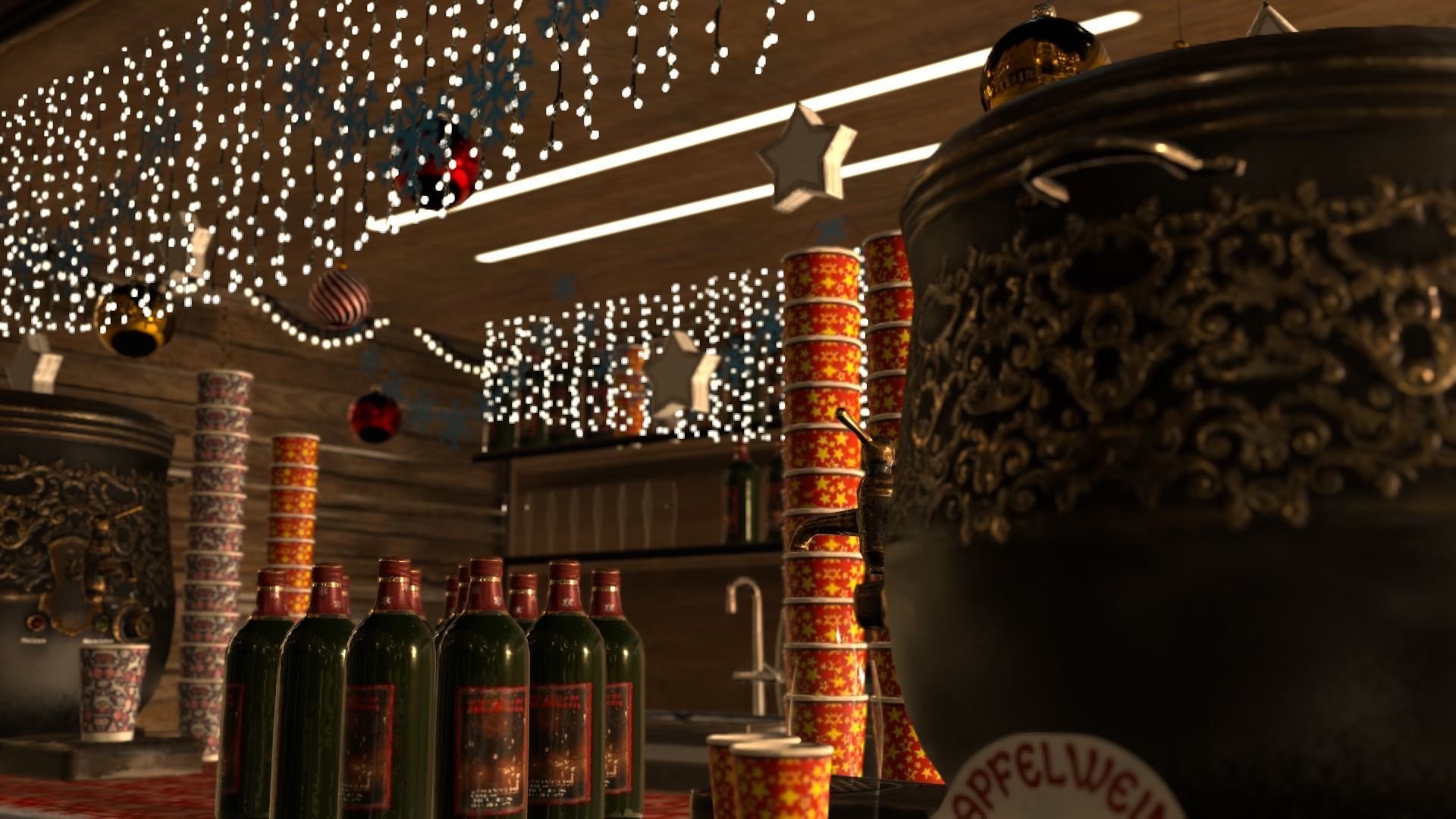 Christmas Mini Market Low-poly 3D model_62