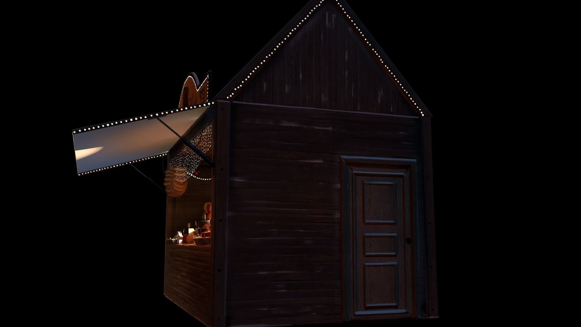 Christmas Mini Market Low-poly 3D model_41