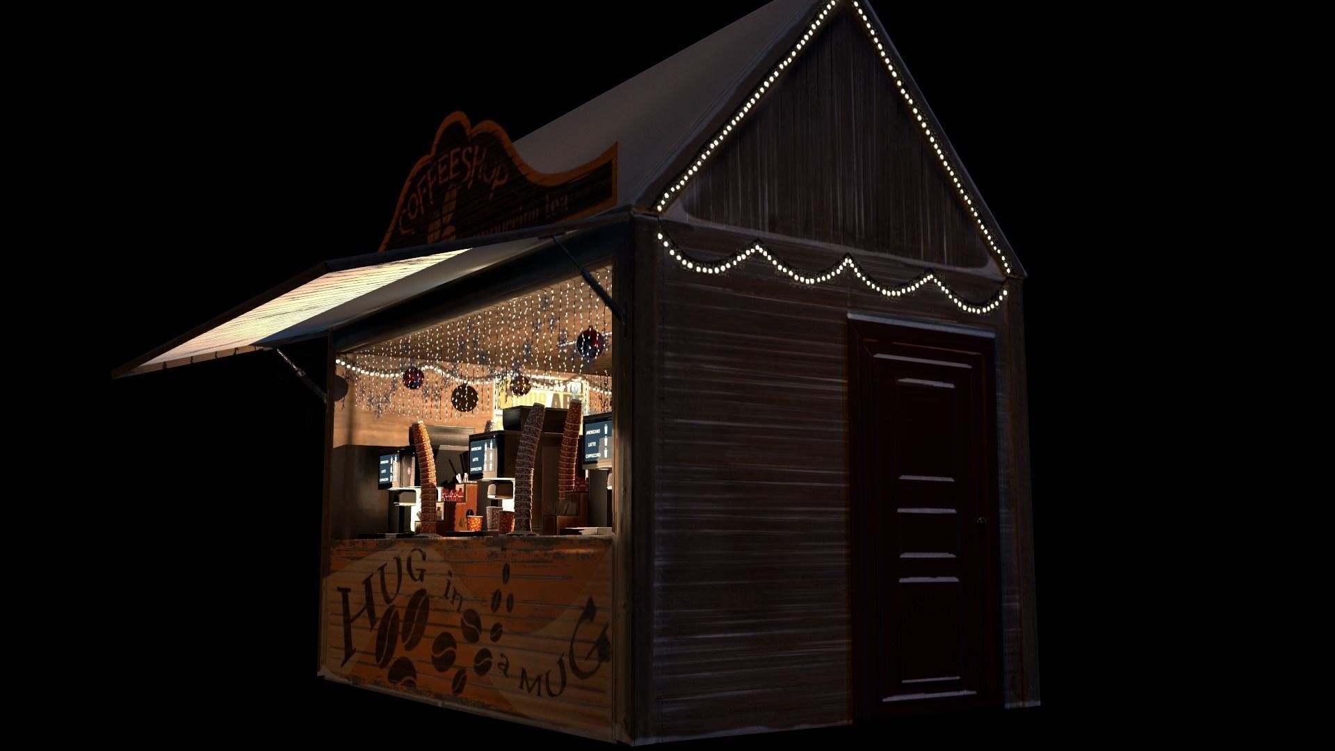Christmas Mini Market Low-poly 3D model_24