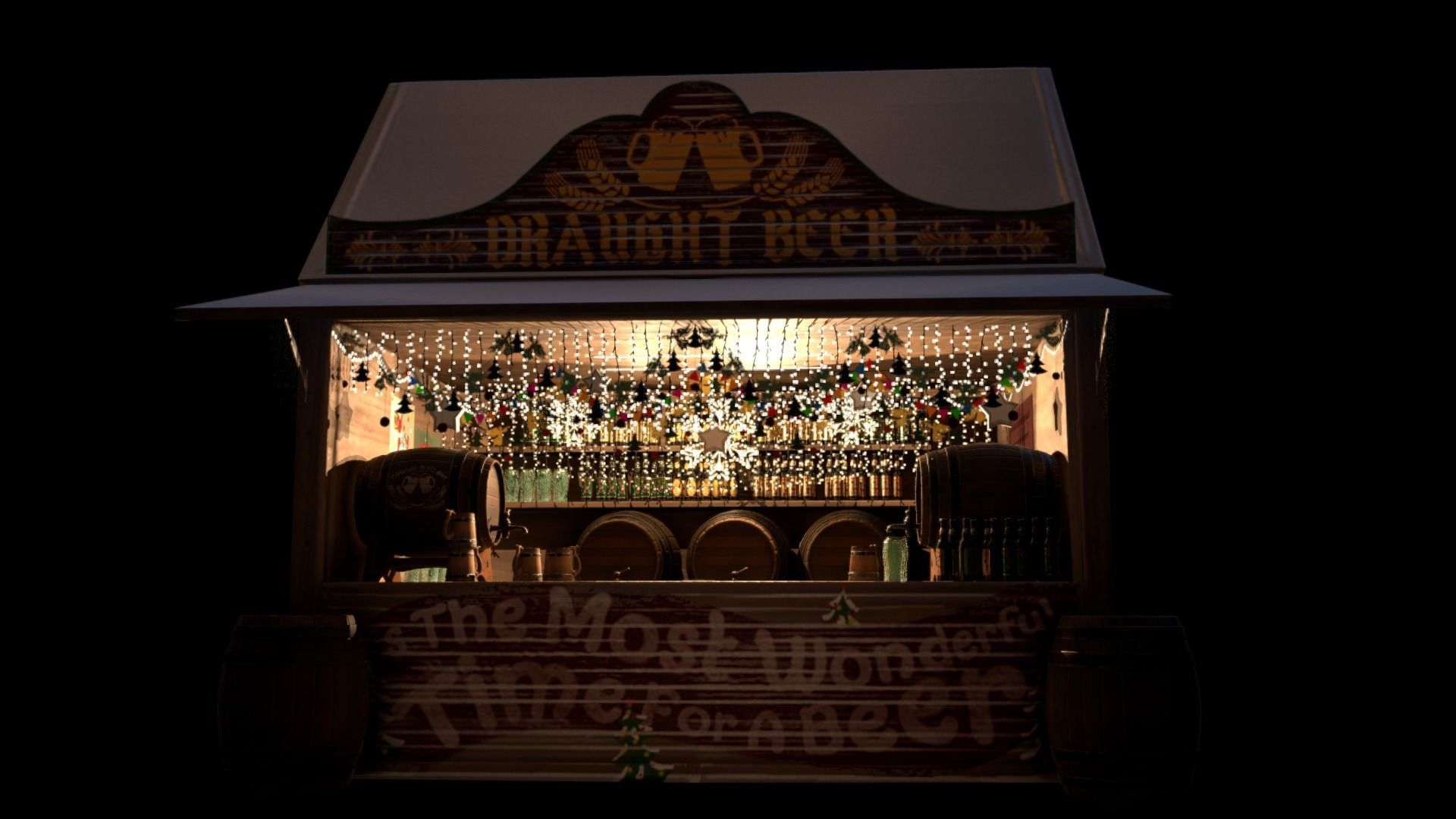 Christmas Mini Market Low-poly 3D model_53