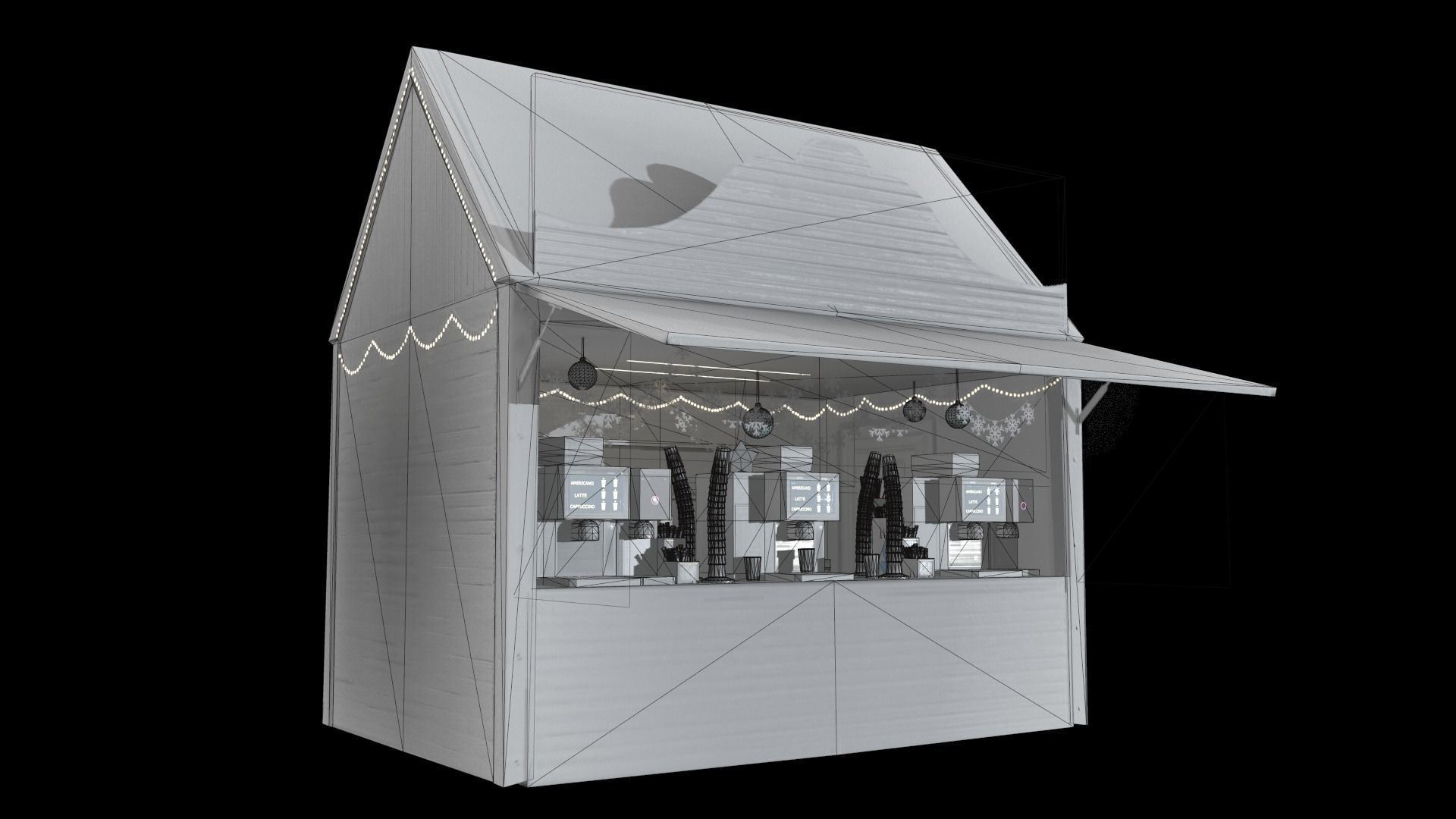 Christmas Mini Market Low-poly 3D model_87