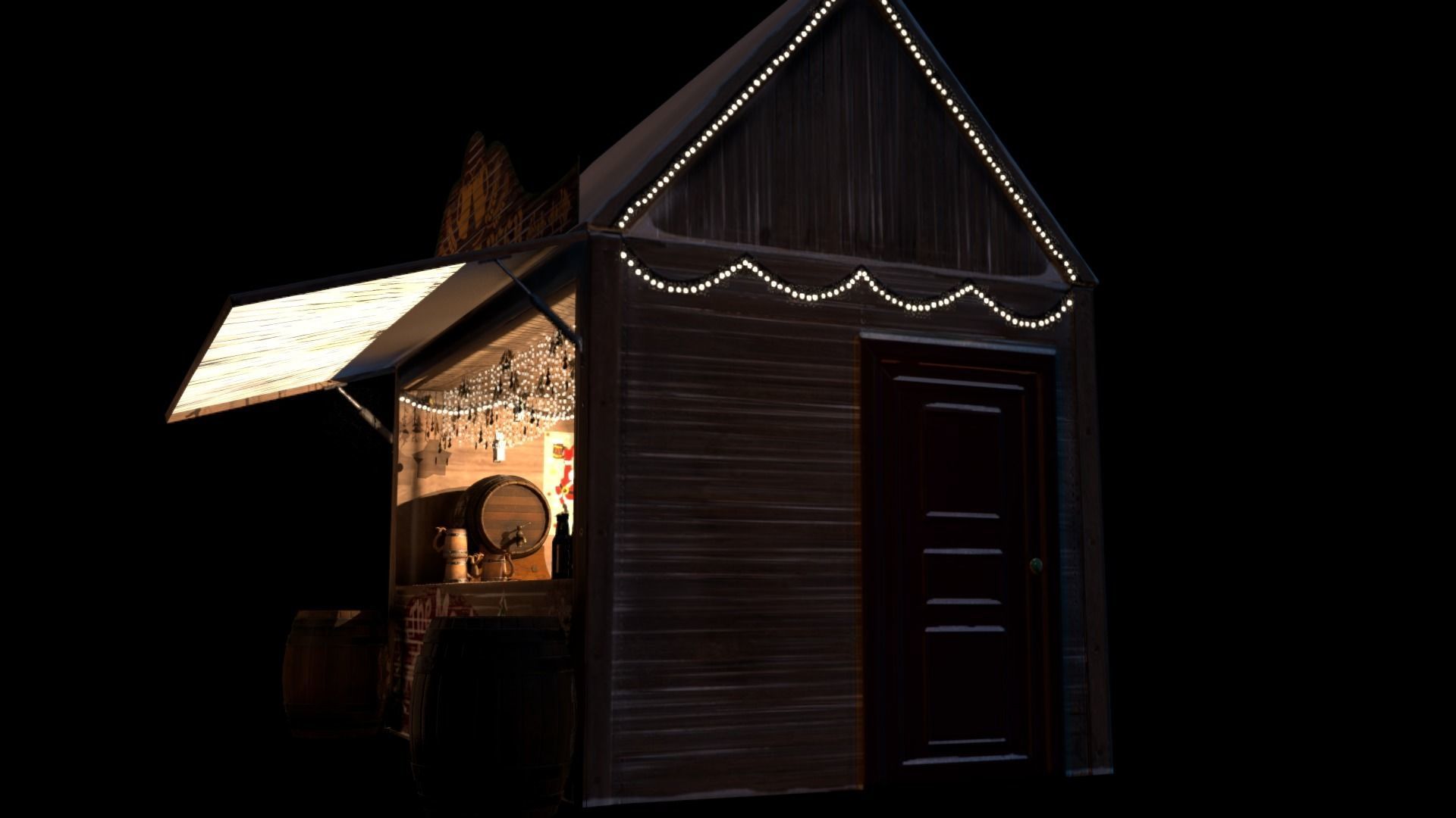 Christmas Mini Market Low-poly 3D model_55