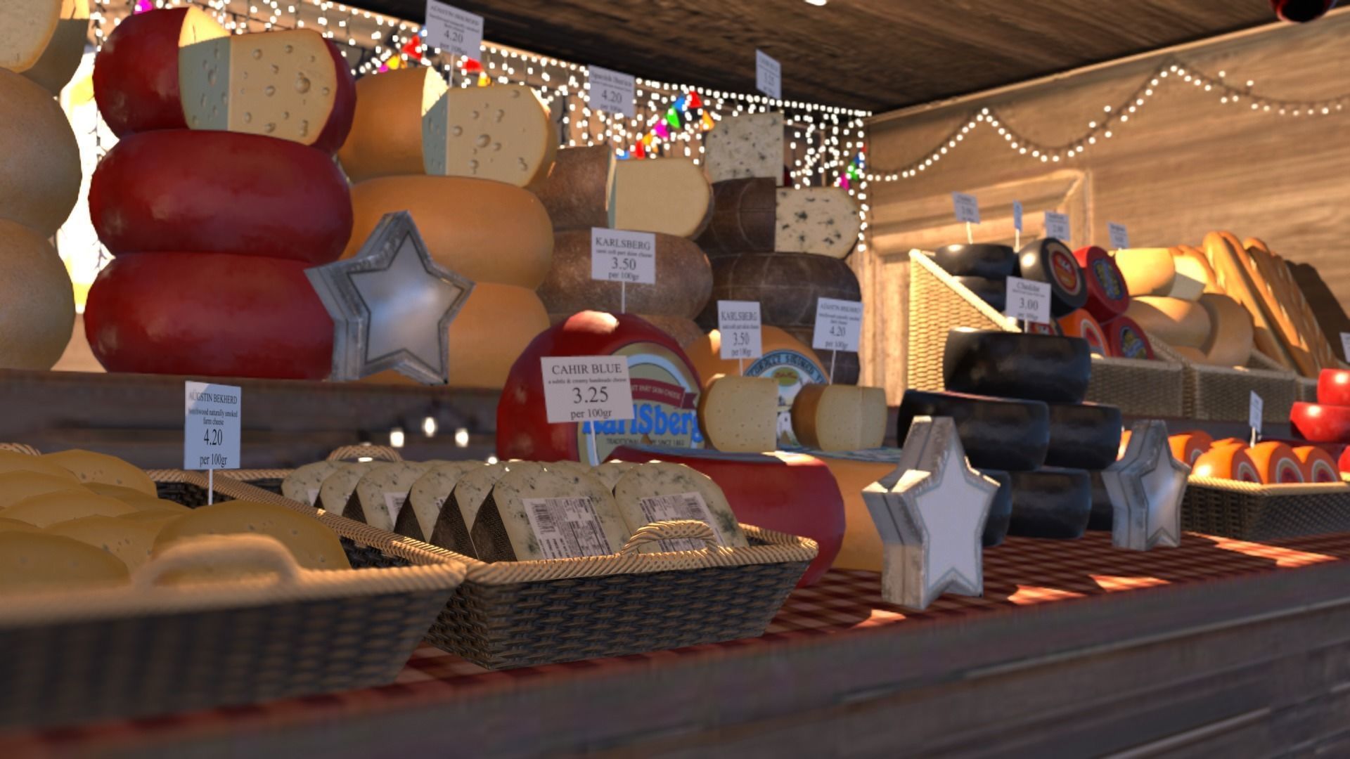 Christmas Mini Market Low-poly 3D model_70