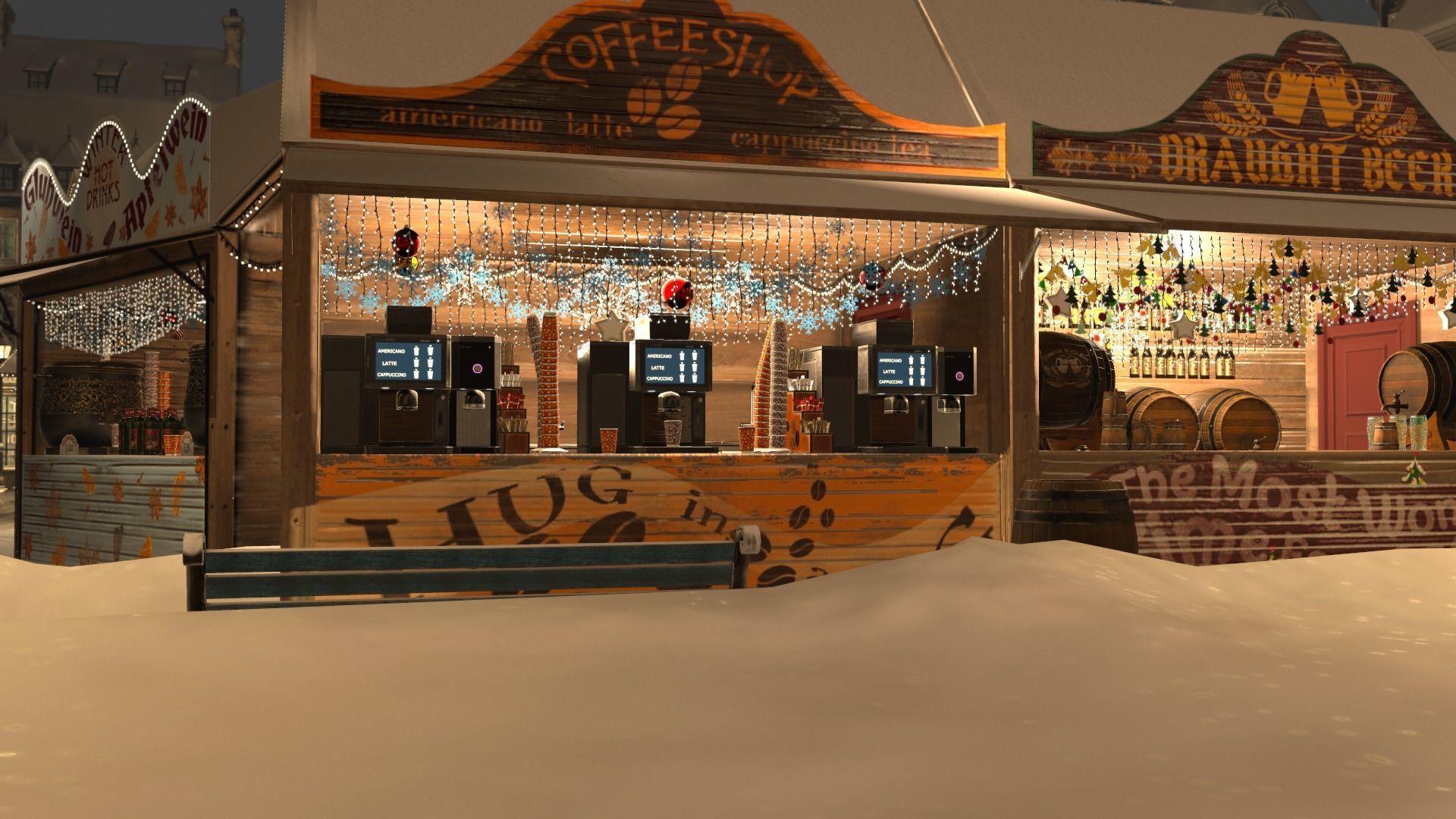 Christmas Mini Market Low-poly 3D model_65