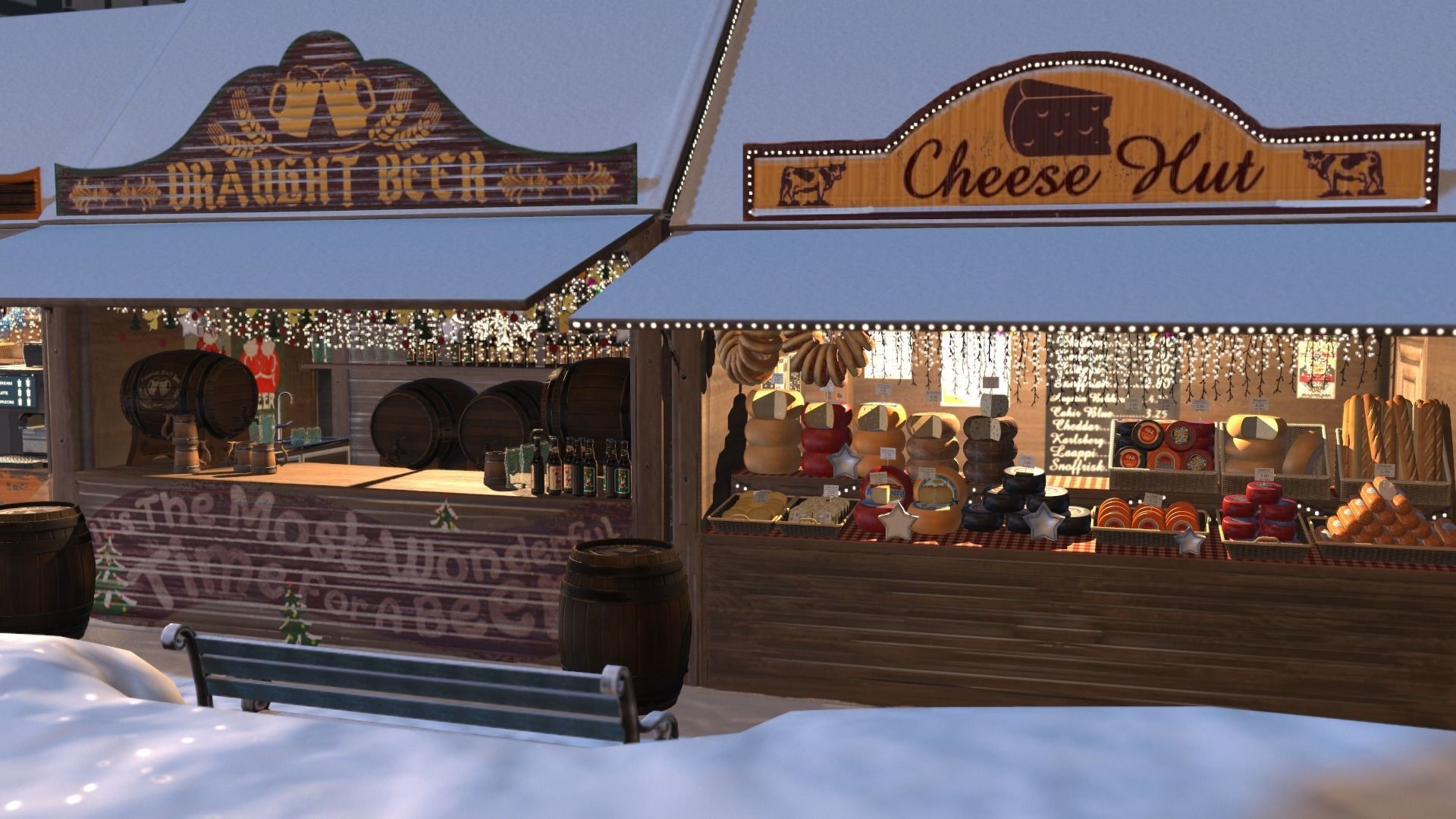 Christmas Mini Market Low-poly 3D model_73