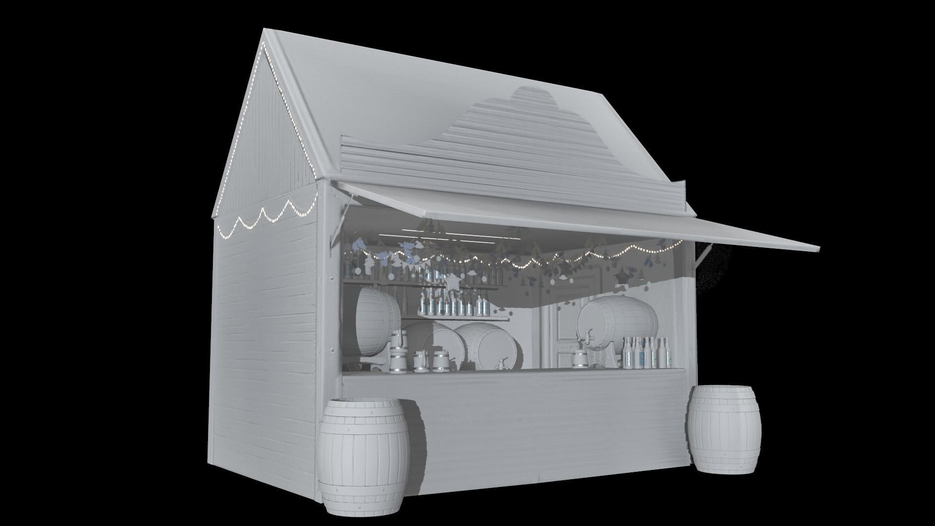 Christmas Mini Market Low-poly 3D model_84