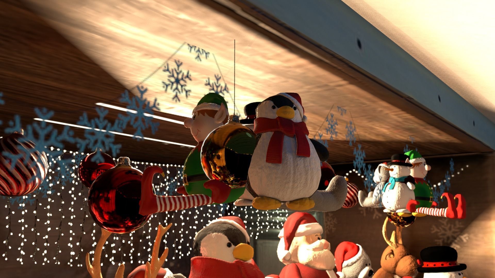 Christmas Mini Market Low-poly 3D model_33