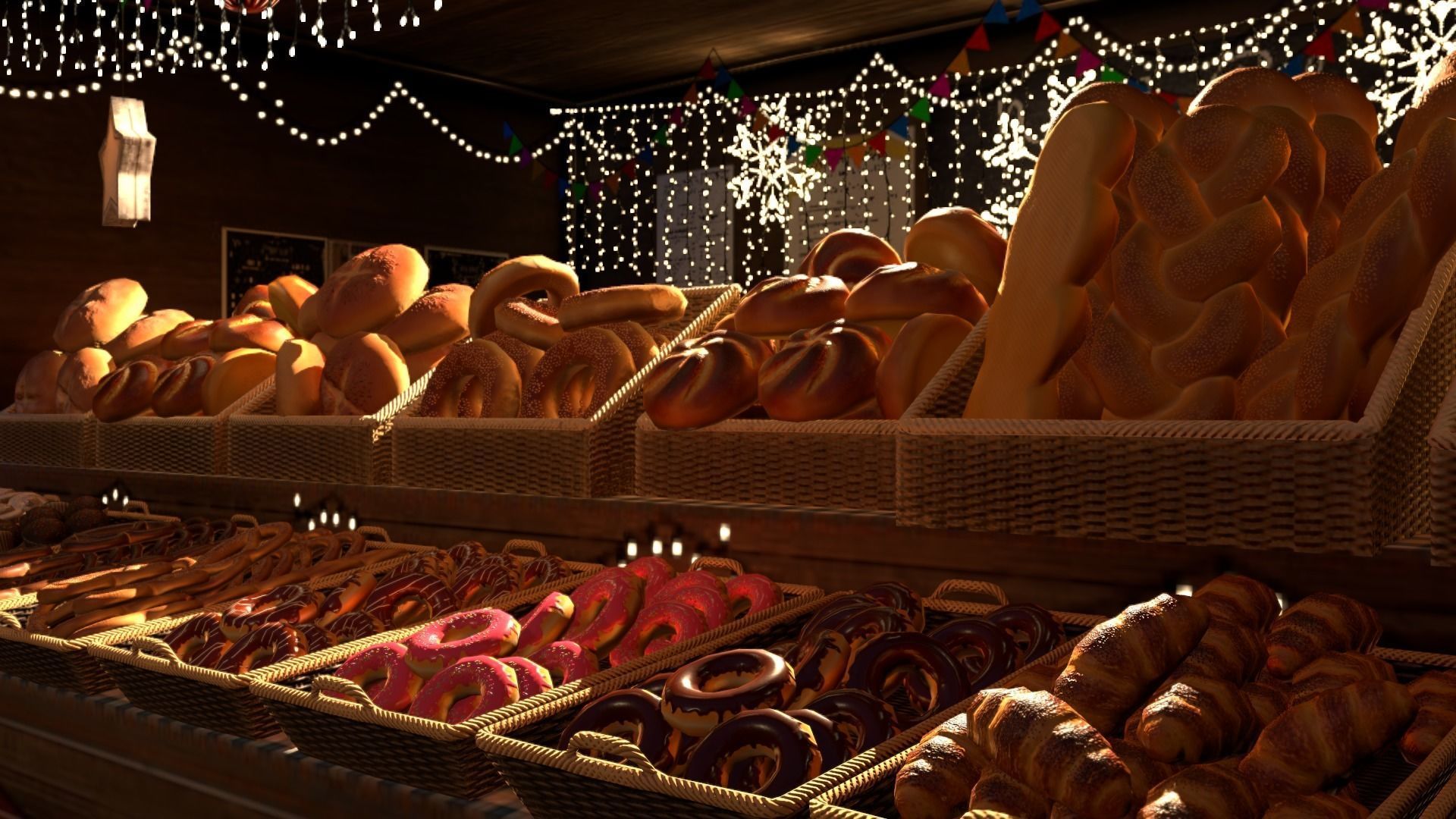 Christmas Mini Market Low-poly 3D model_18