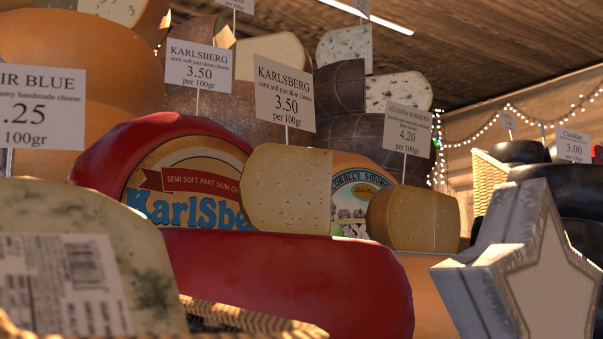 Christmas Mini Market Low-poly 3D model_69