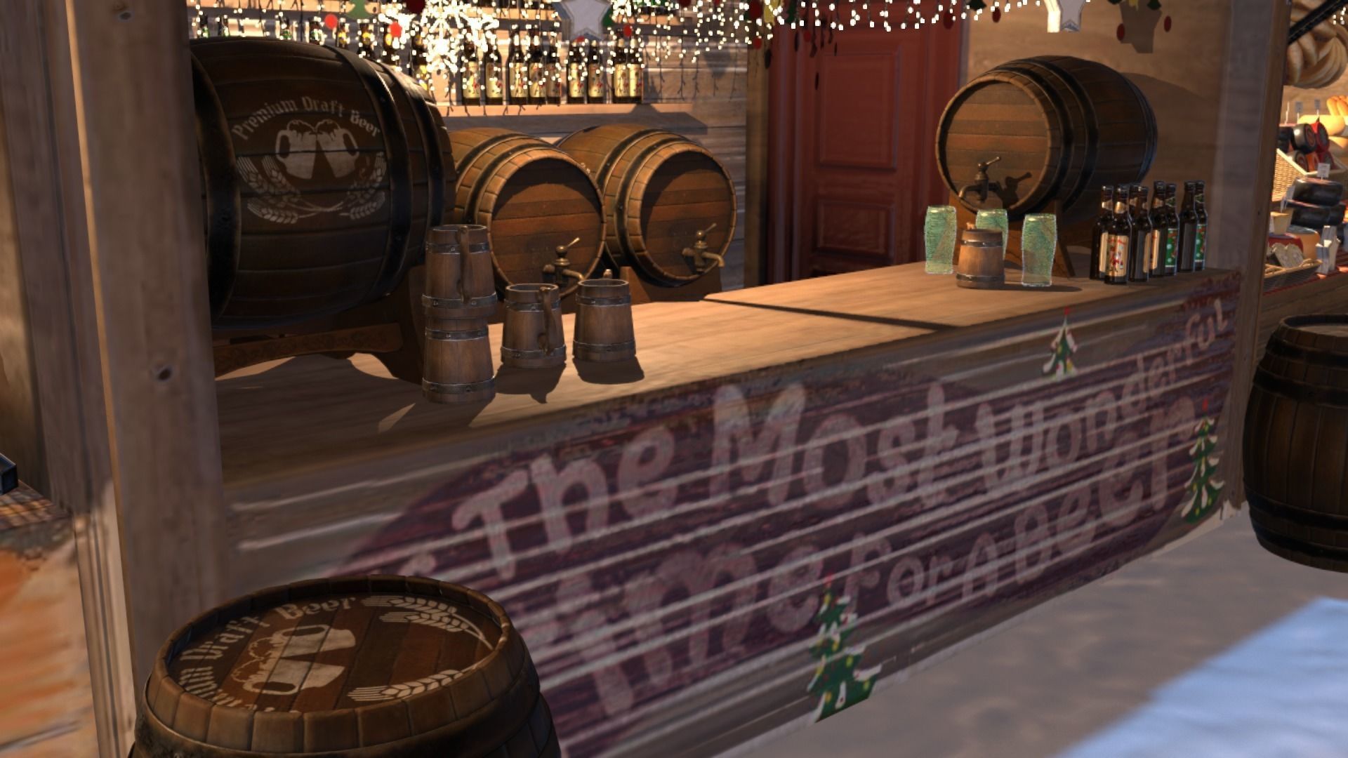 Christmas Mini Market Low-poly 3D model_78