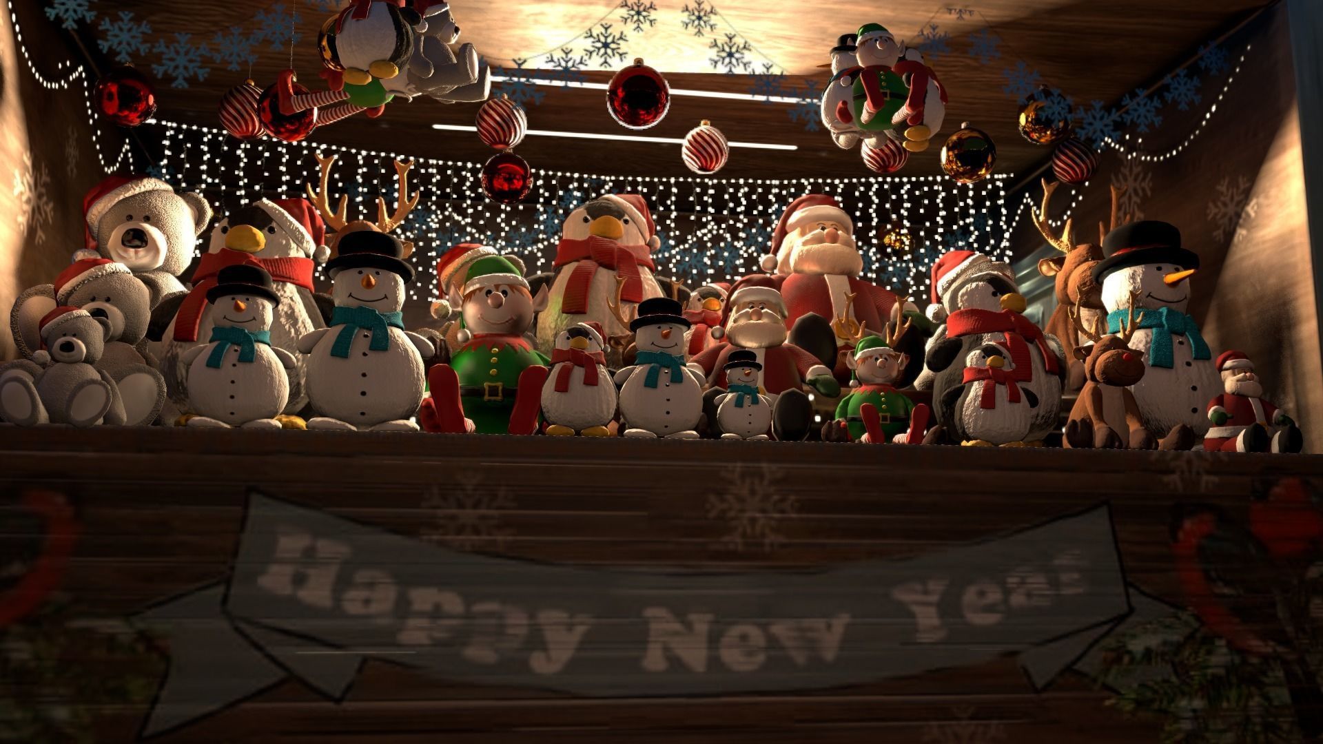 Christmas Mini Market Low-poly 3D model_31