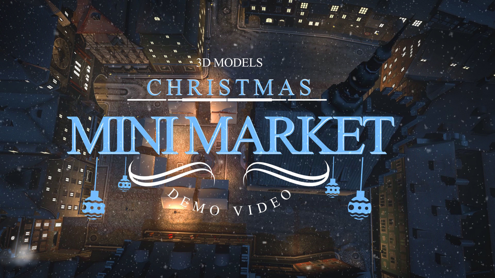 Christmas Mini Market Low-poly 3D model_2