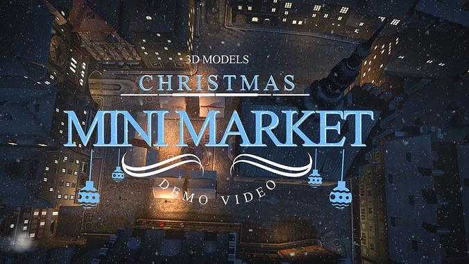 Christmas Mini Market Low-poly 3D model 2