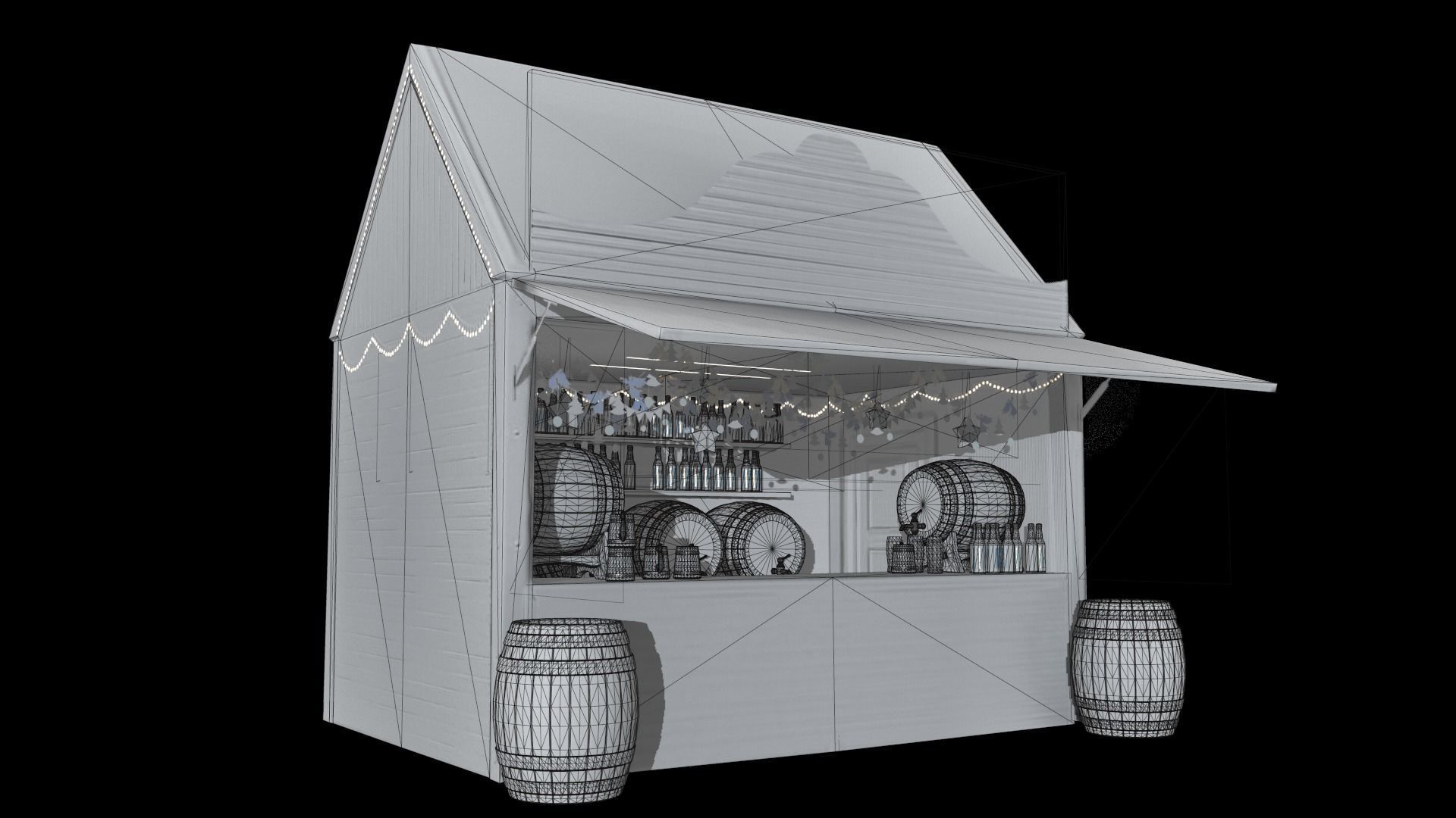 Christmas Mini Market Low-poly 3D model_85