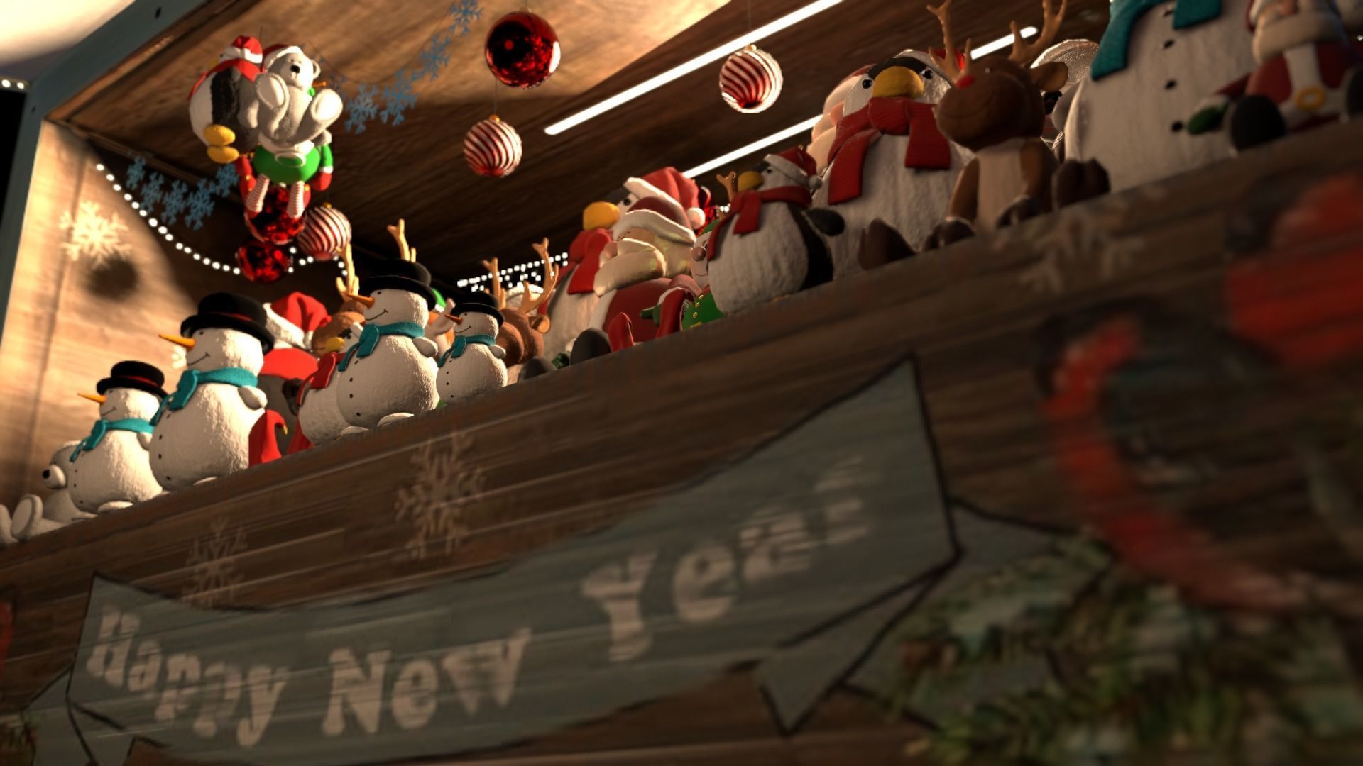 Christmas Mini Market Low-poly 3D model_32