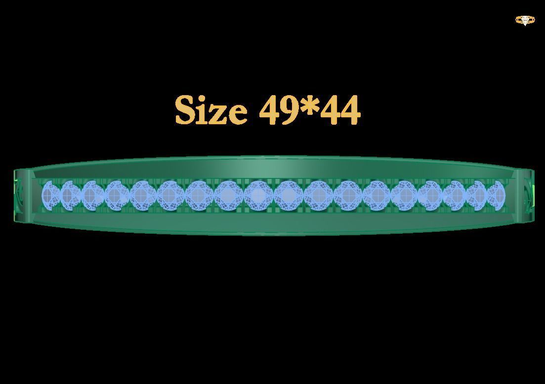 Bracelet dimond 3D print model_1