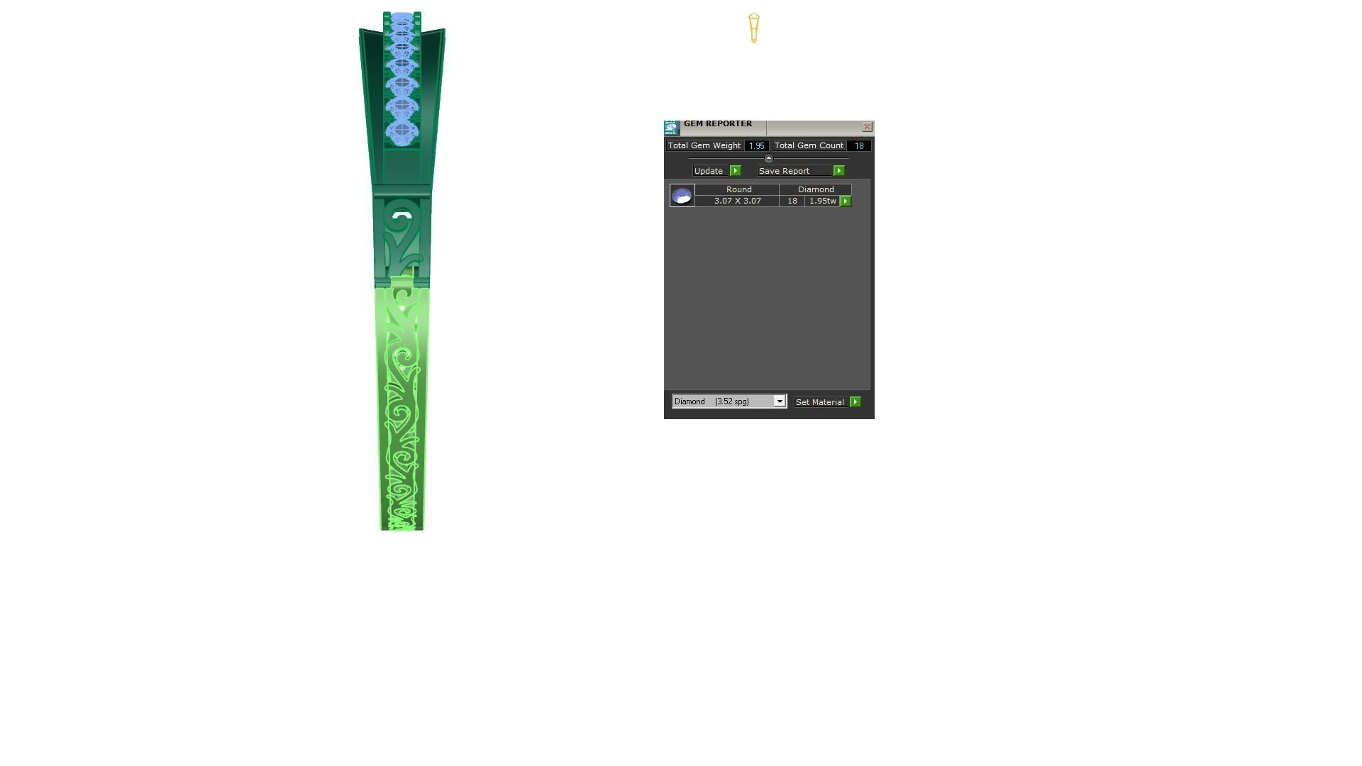 Bracelet dimond 3D print model_5