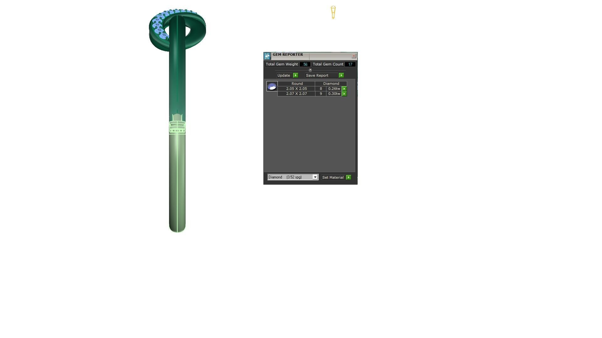 Bracelet dimond 3D print model_4