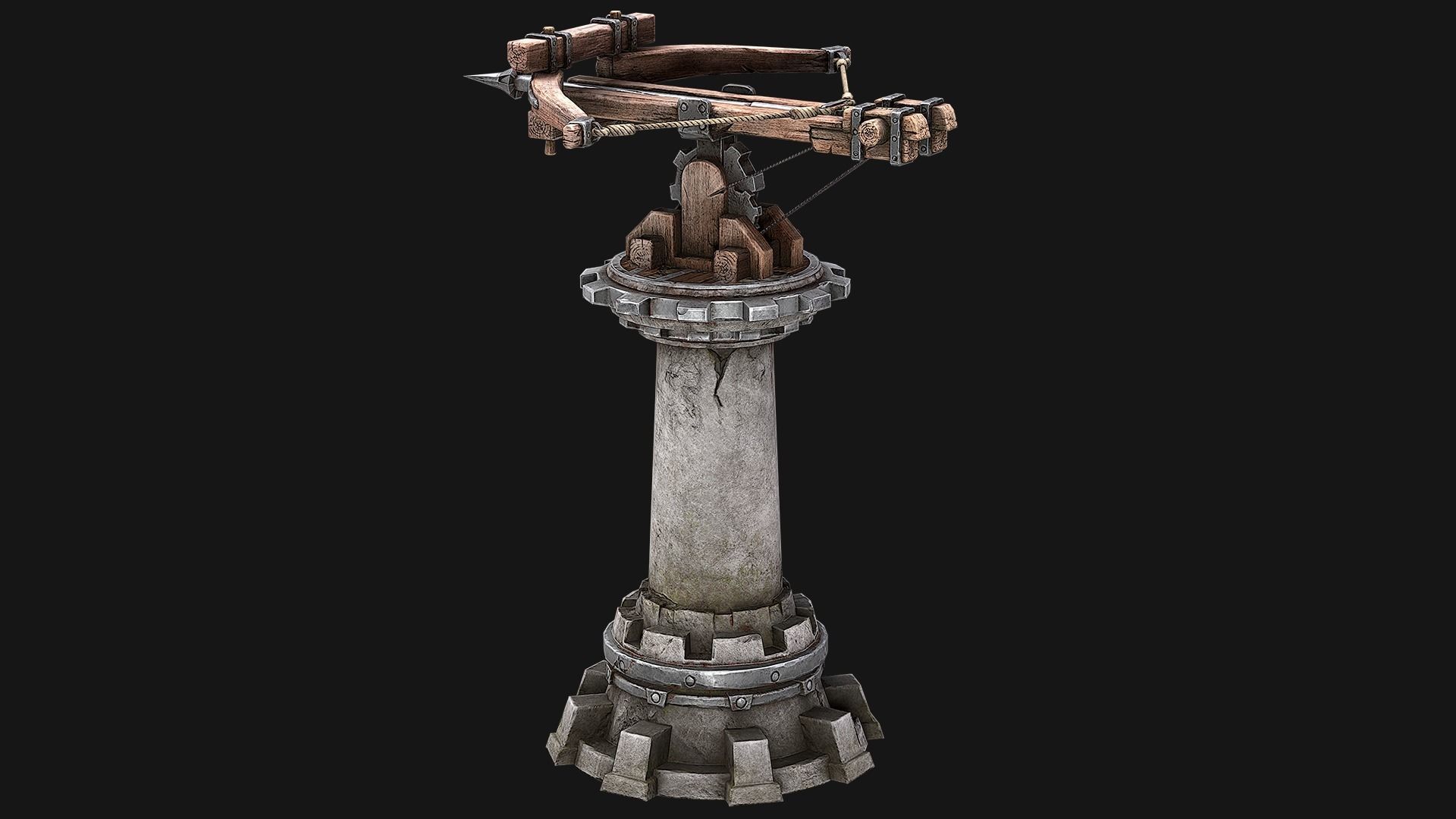 Ballista Tower Pack Low-poly 3D model_3