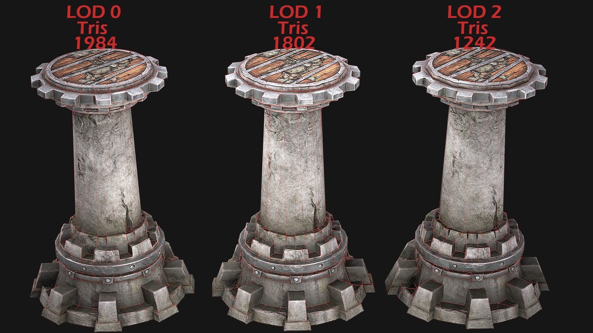 Ballista Tower Pack Low-poly 3D model_19