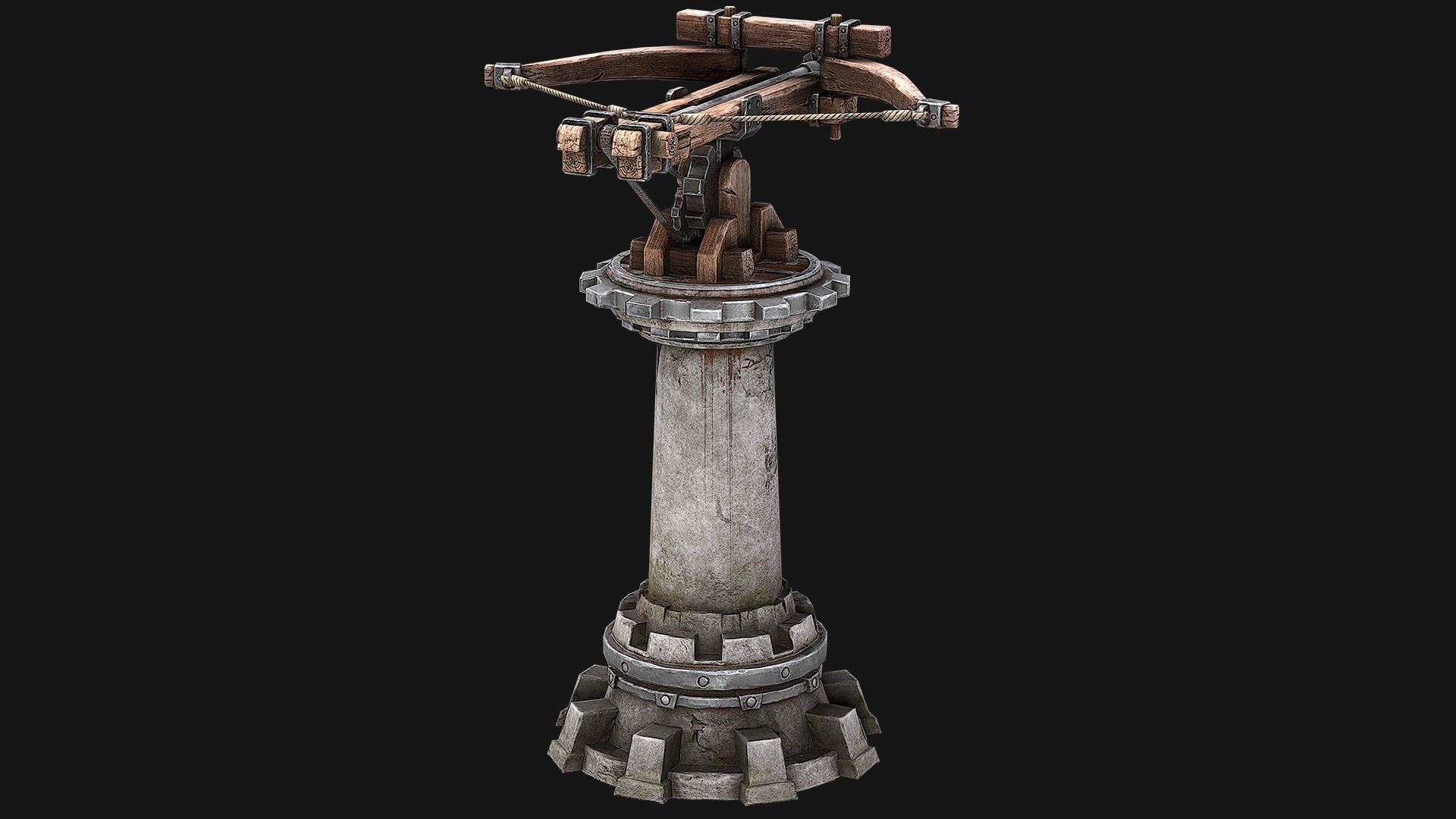 Ballista Tower Pack Low-poly 3D model_6