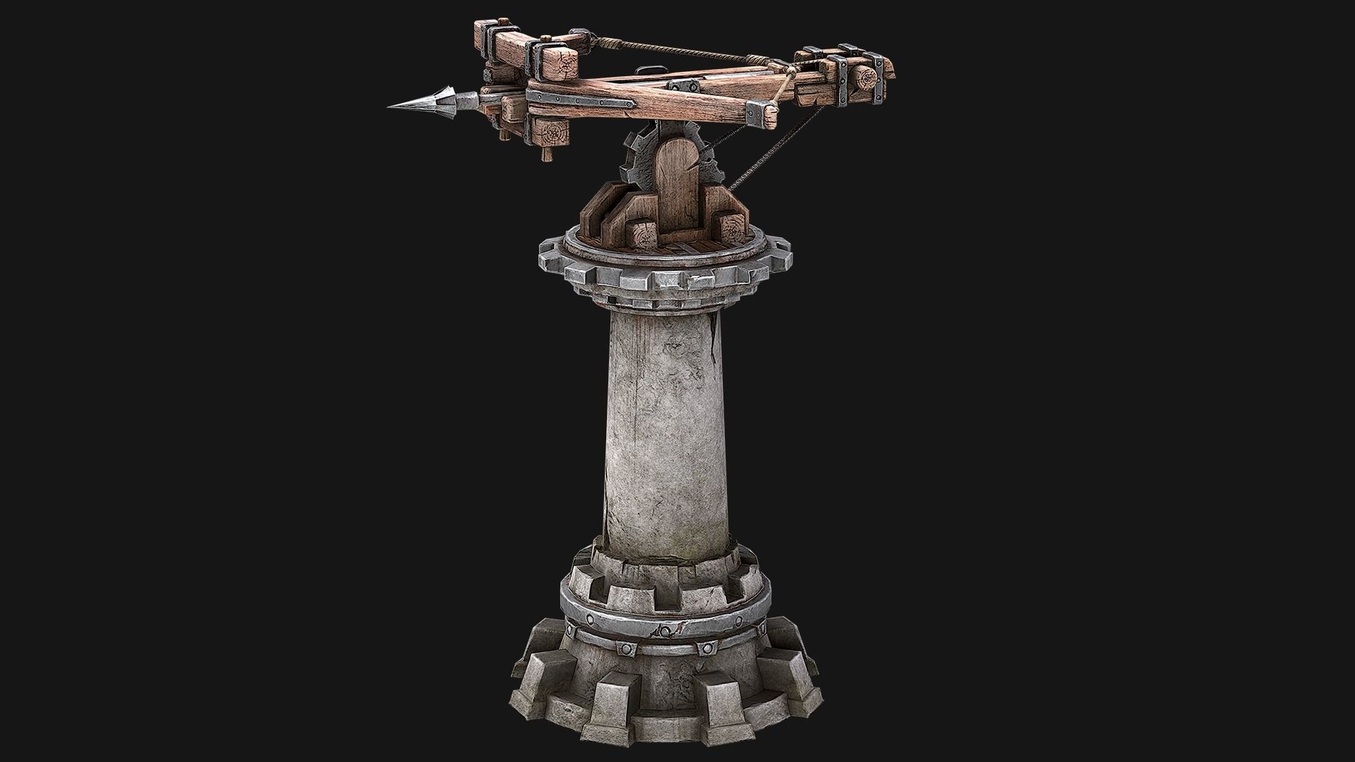 Ballista Tower Pack Low-poly 3D model_2