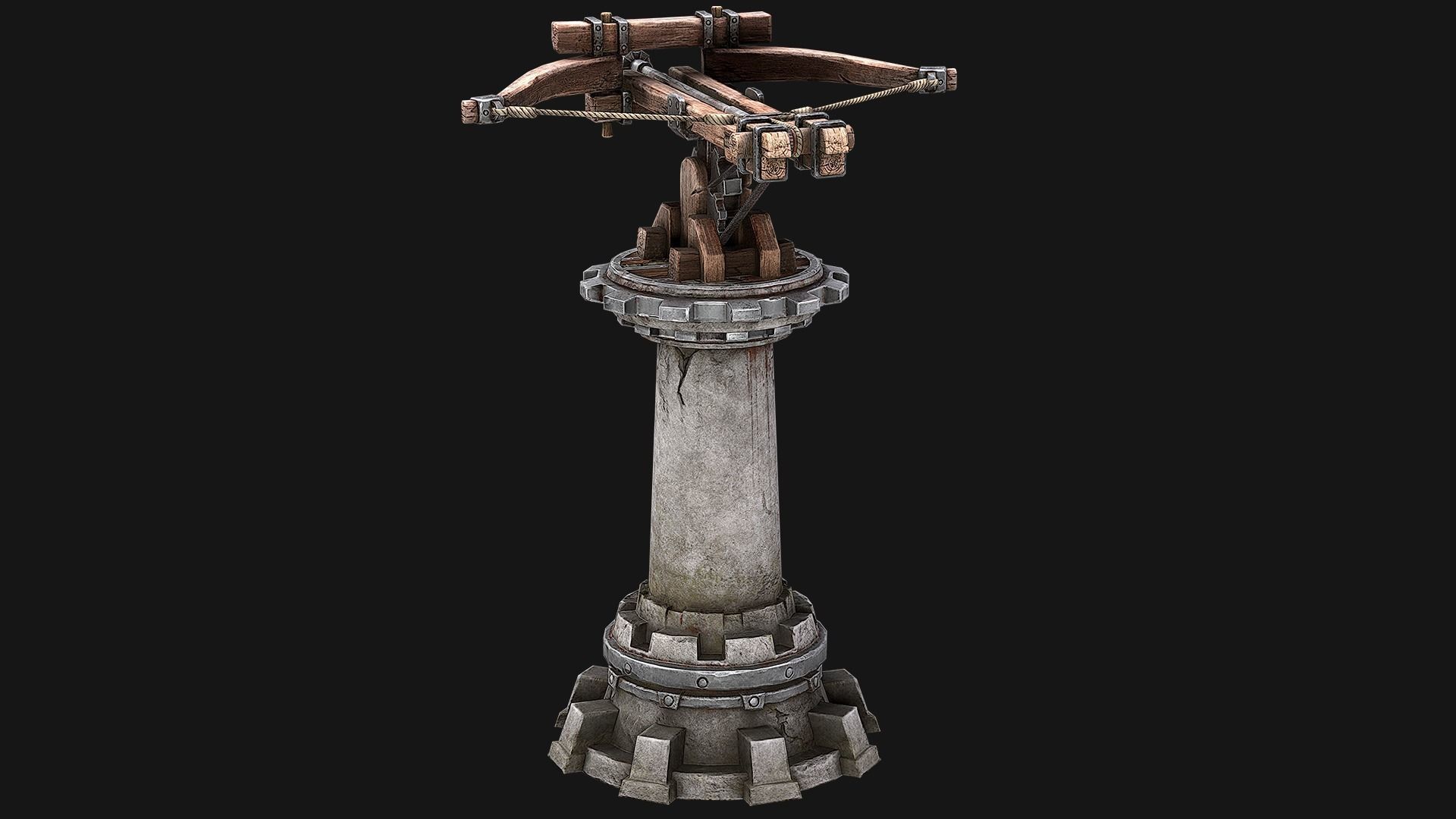Ballista Tower Pack Low-poly 3D model_5