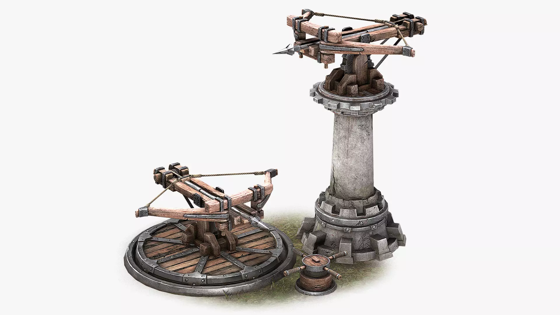 Ballista Tower Pack Low-poly 3D model_0